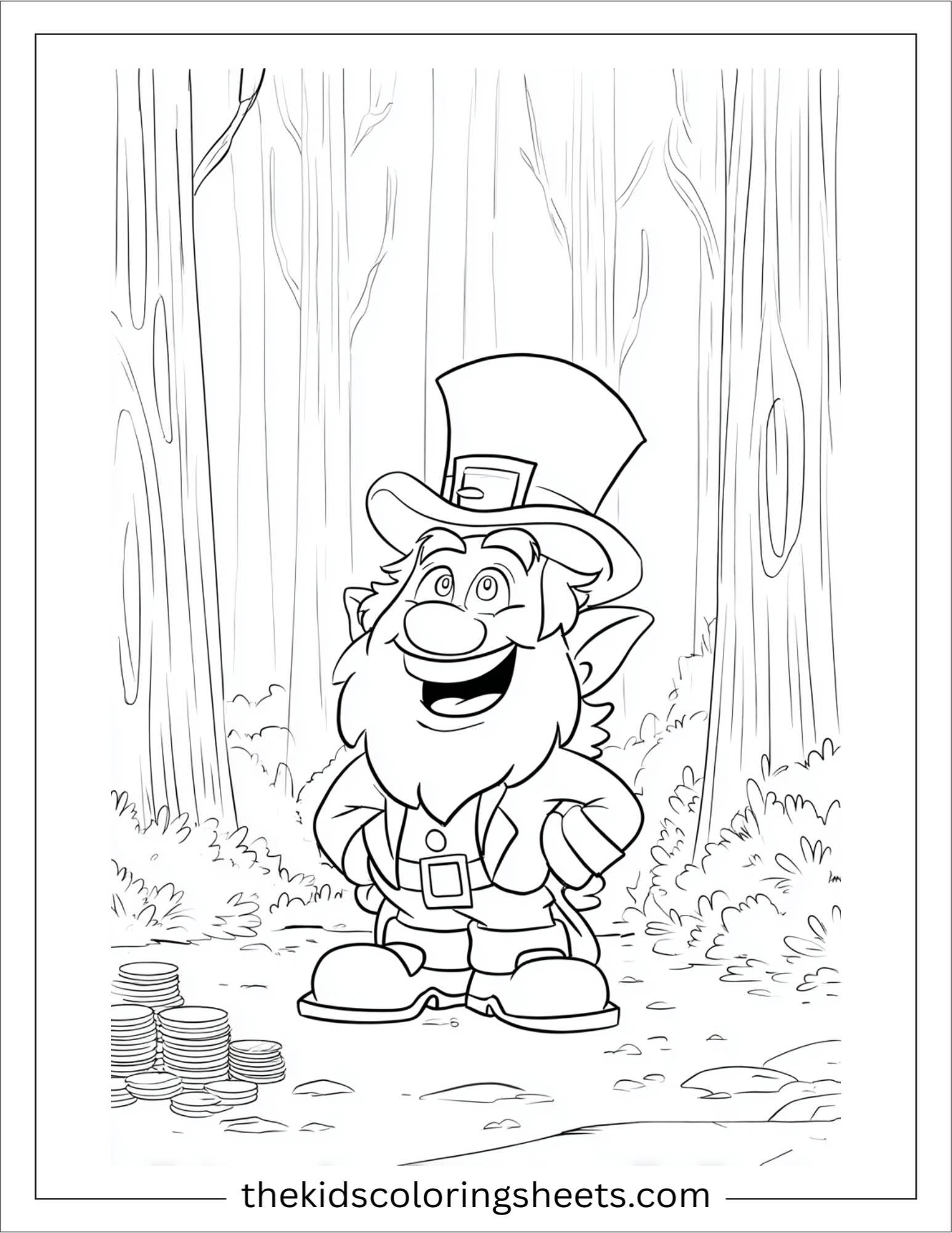 The Leprechaun laughing with gold