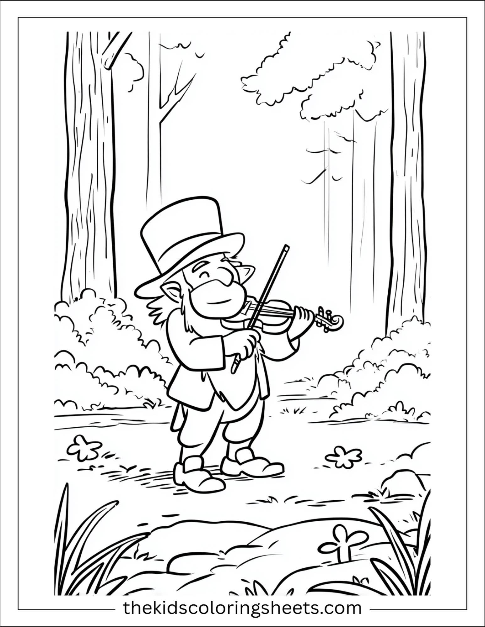 The Leprechaun playing fiddle