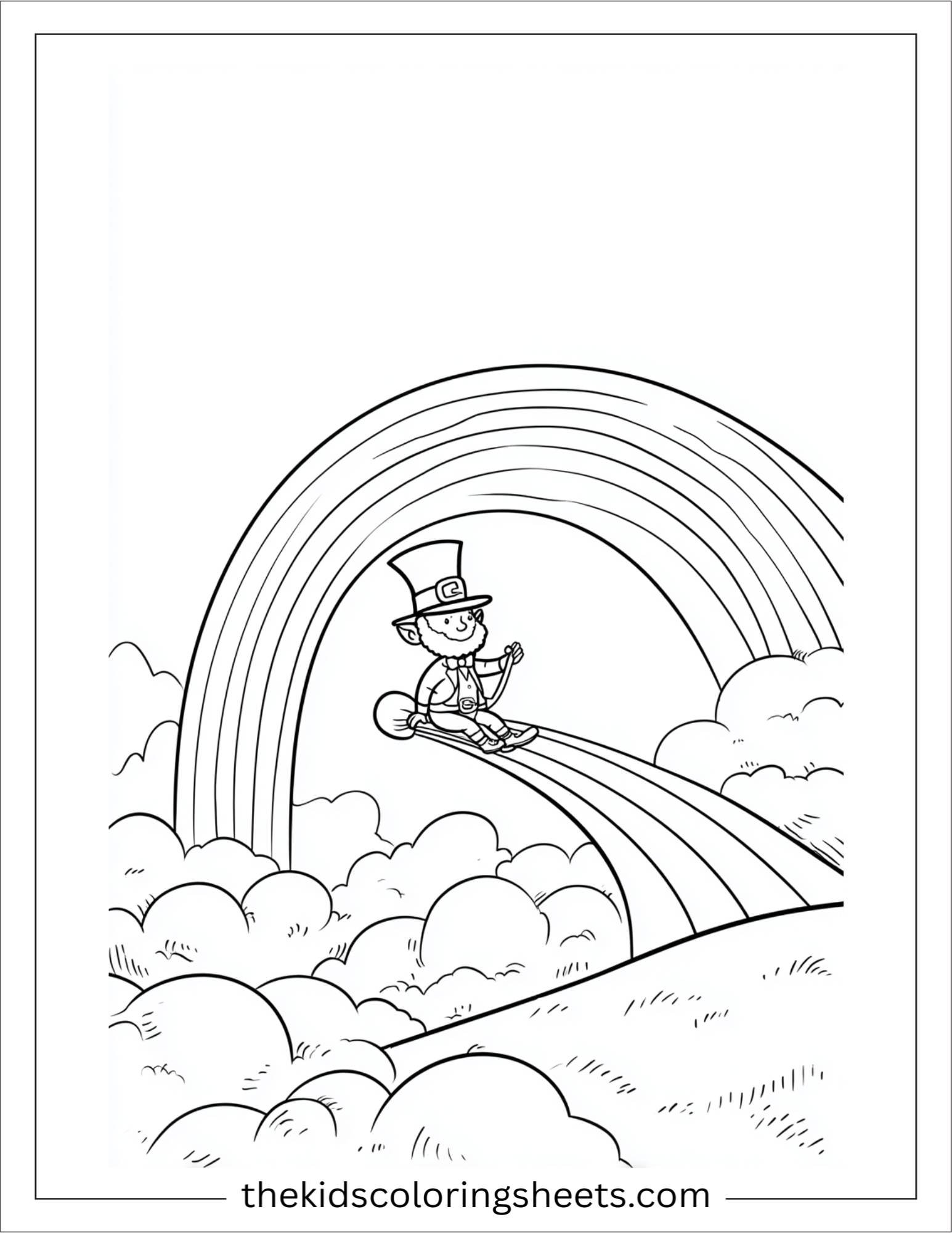 The Leprechaun riding a rainbow