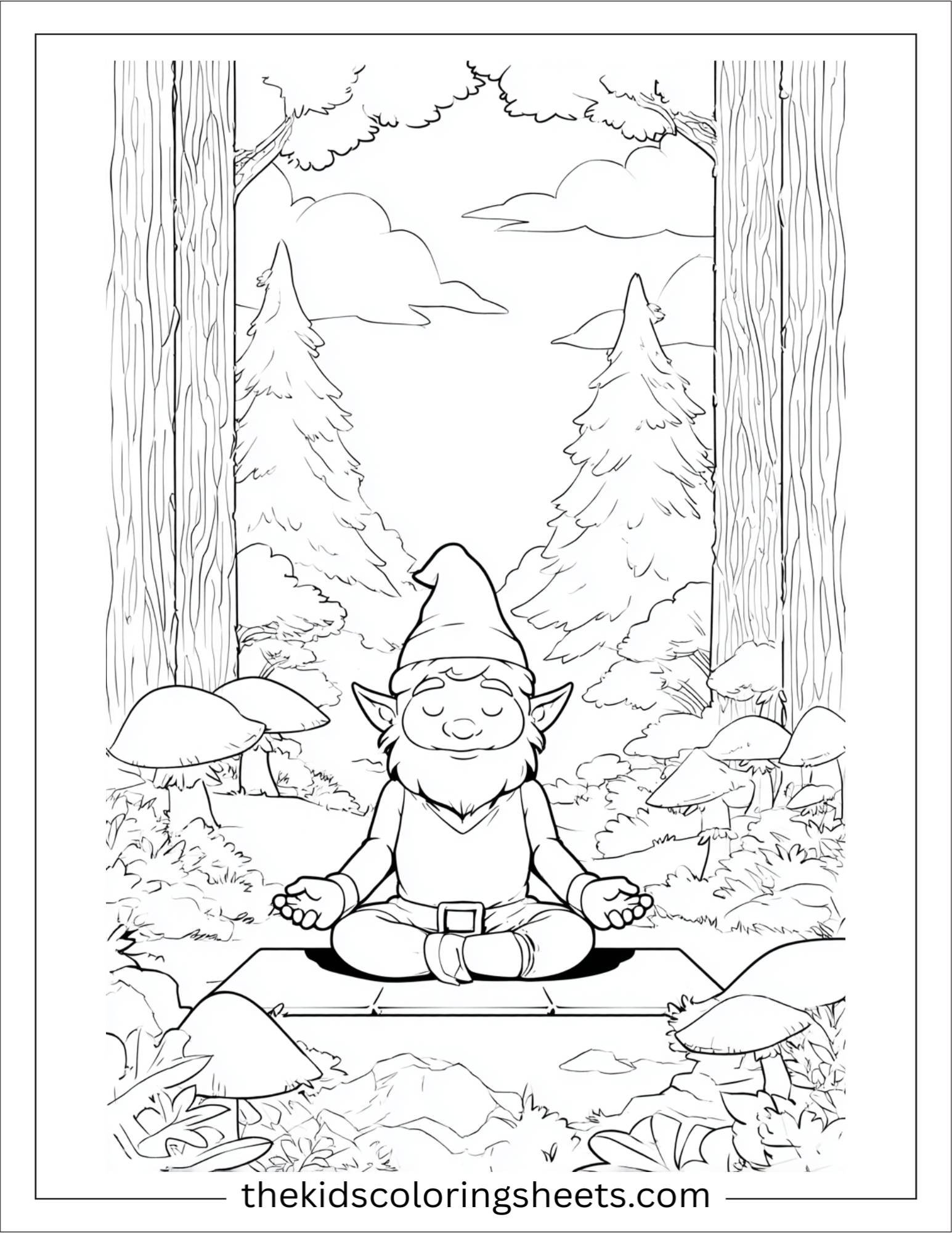 The Leprechaun sitting cross-legged