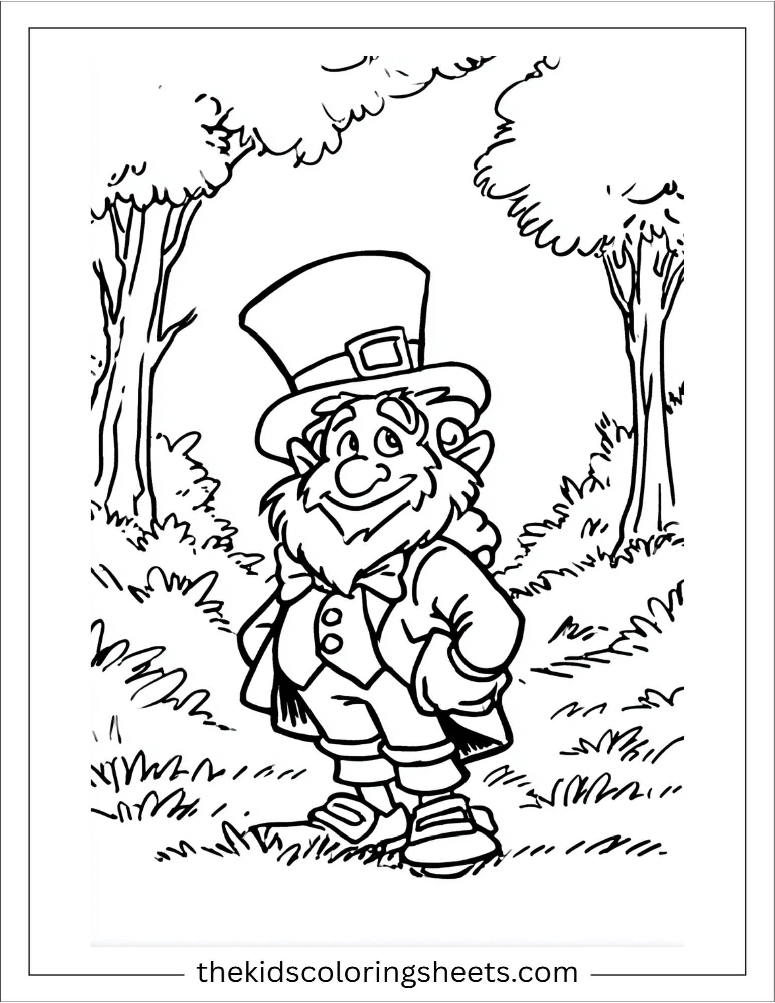 The Leprechaun smiling mischievously