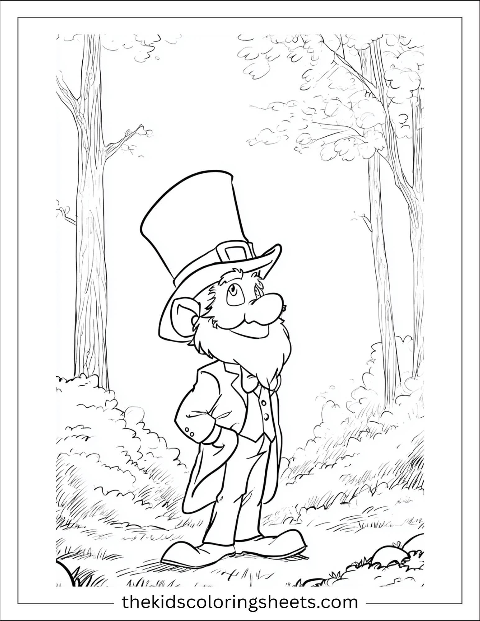 The Leprechaun winking playfully