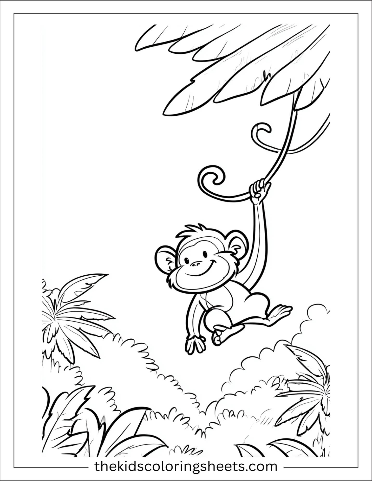 The Monkey Monkey hanging from one hand