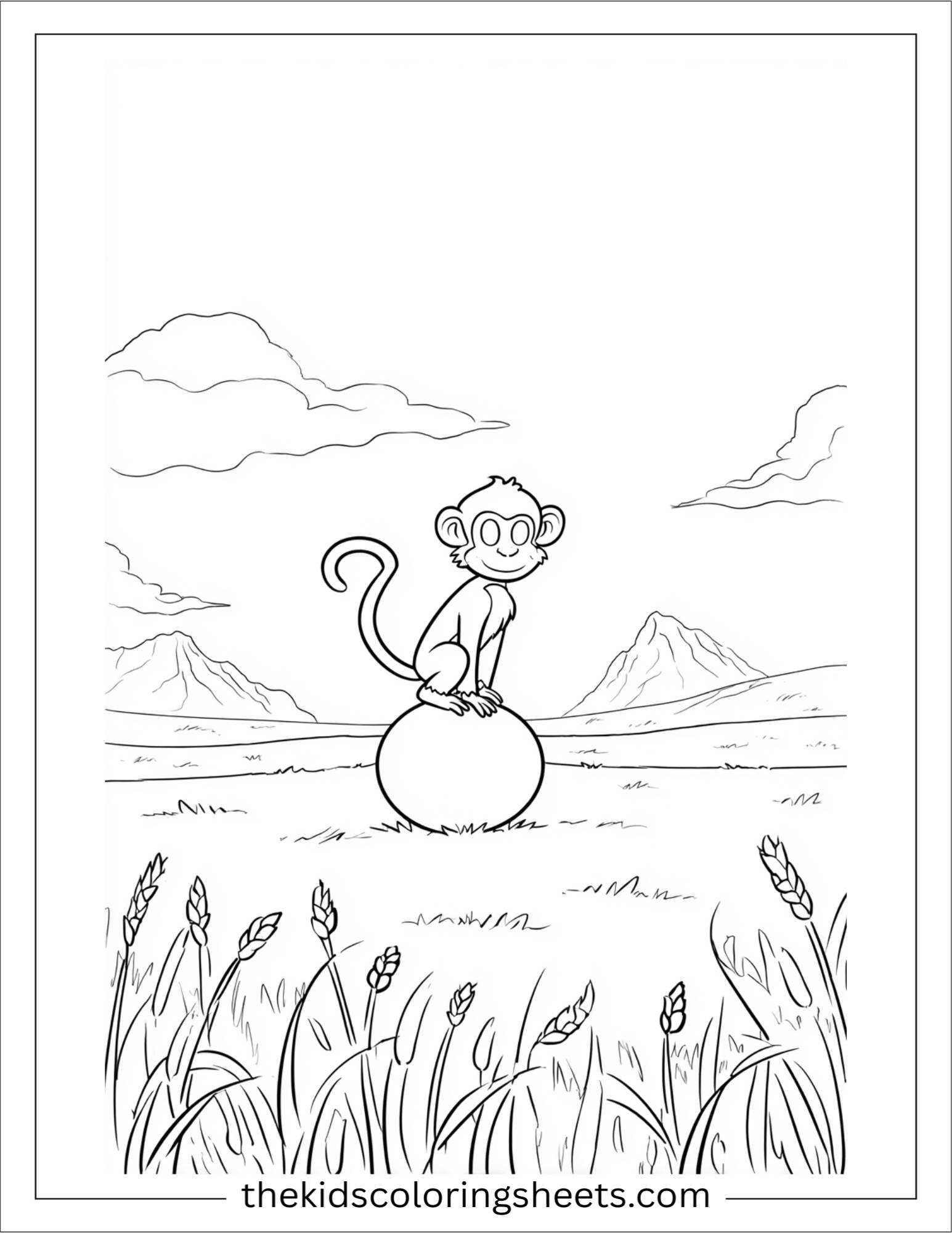 The Monkey balancing on ball