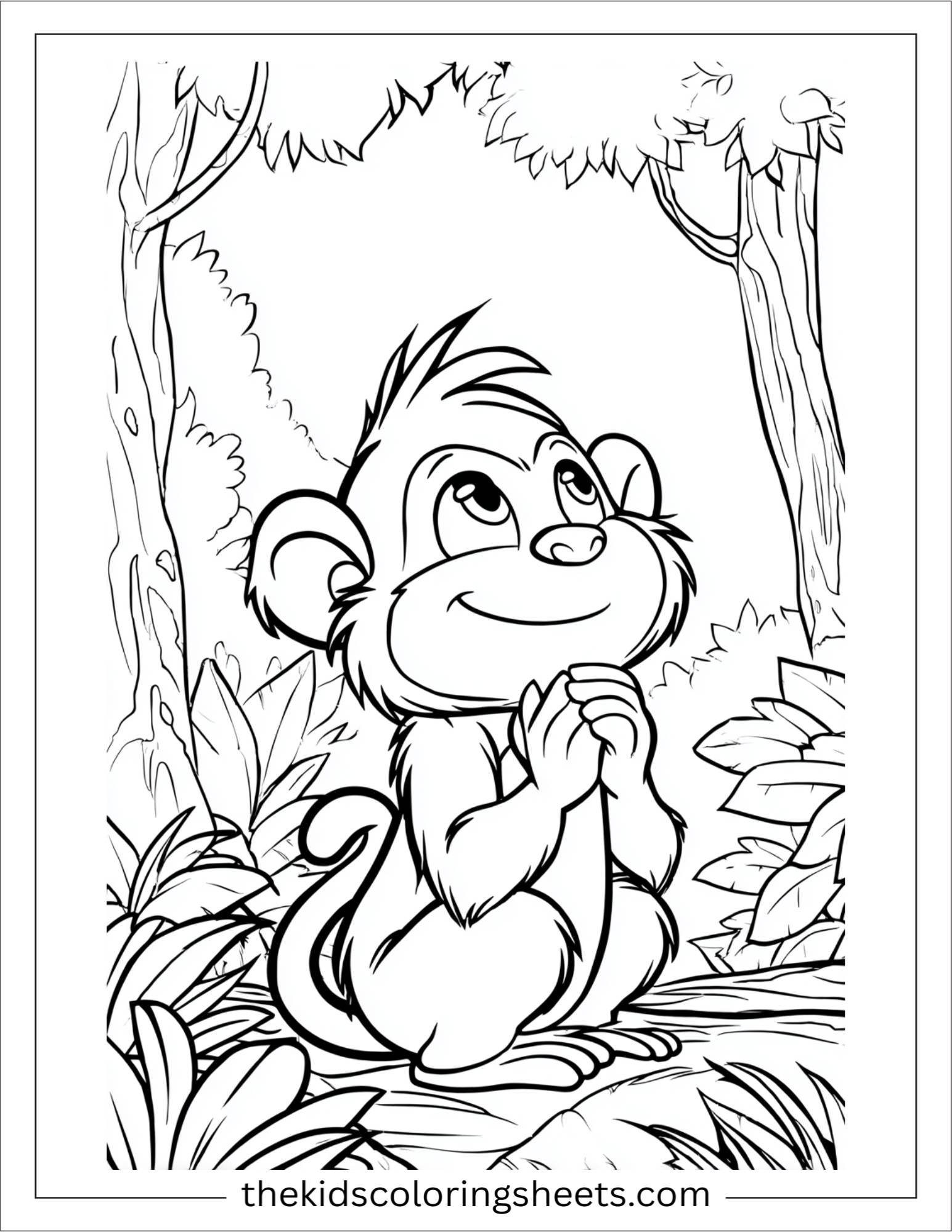 The Monkey clapping with joy