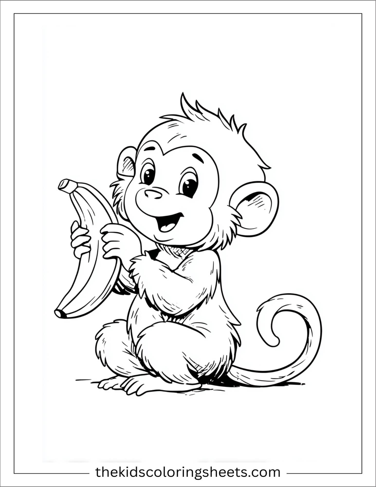 The Monkey eating banana