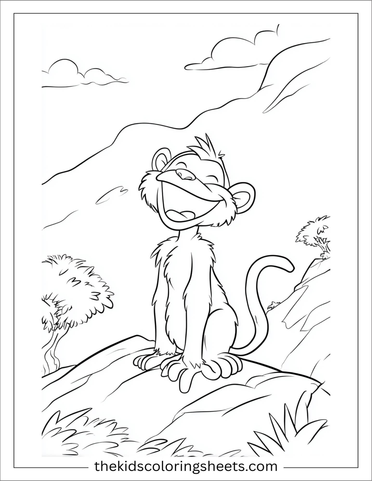 The Monkey giggling with joy