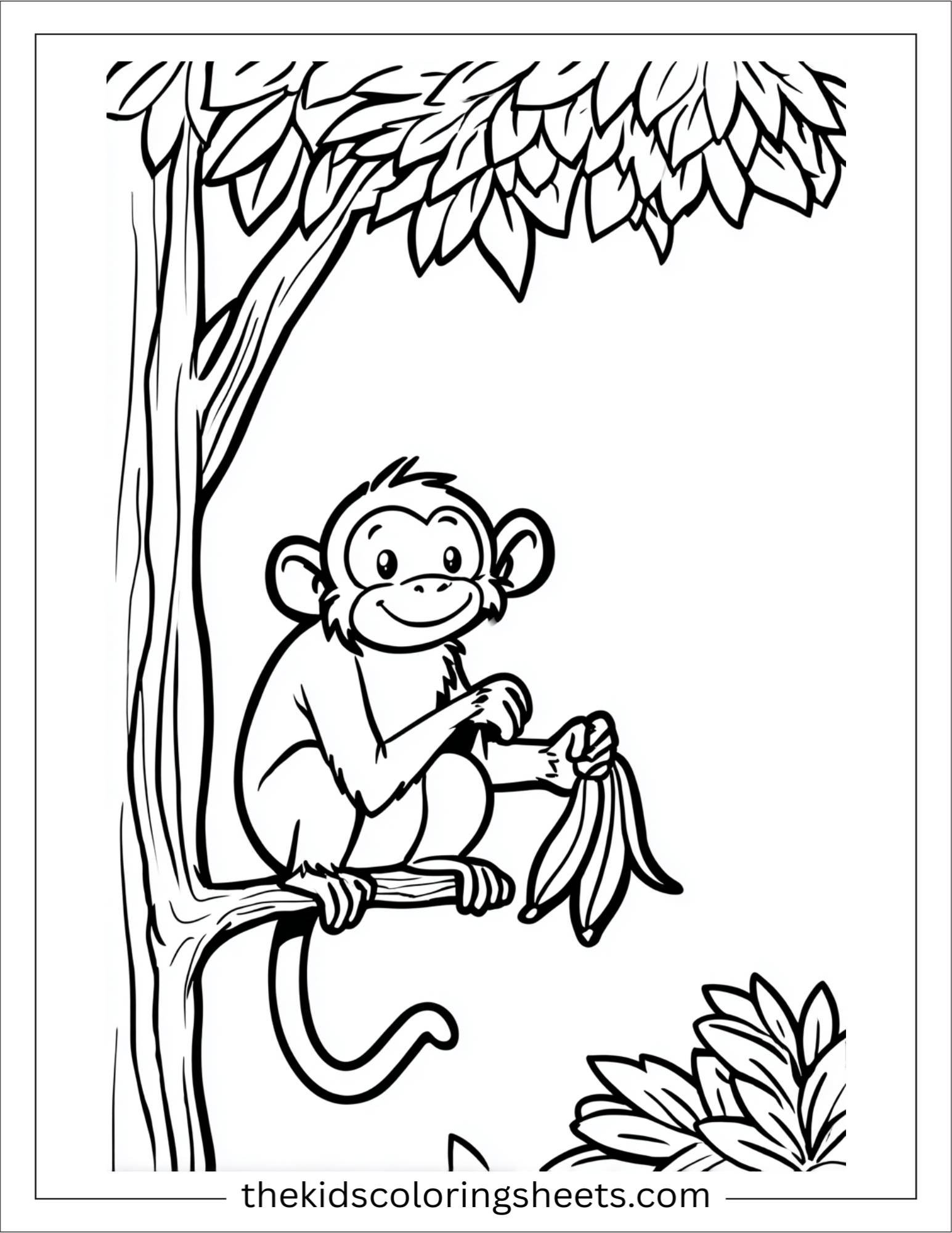 The Monkey holding a banana