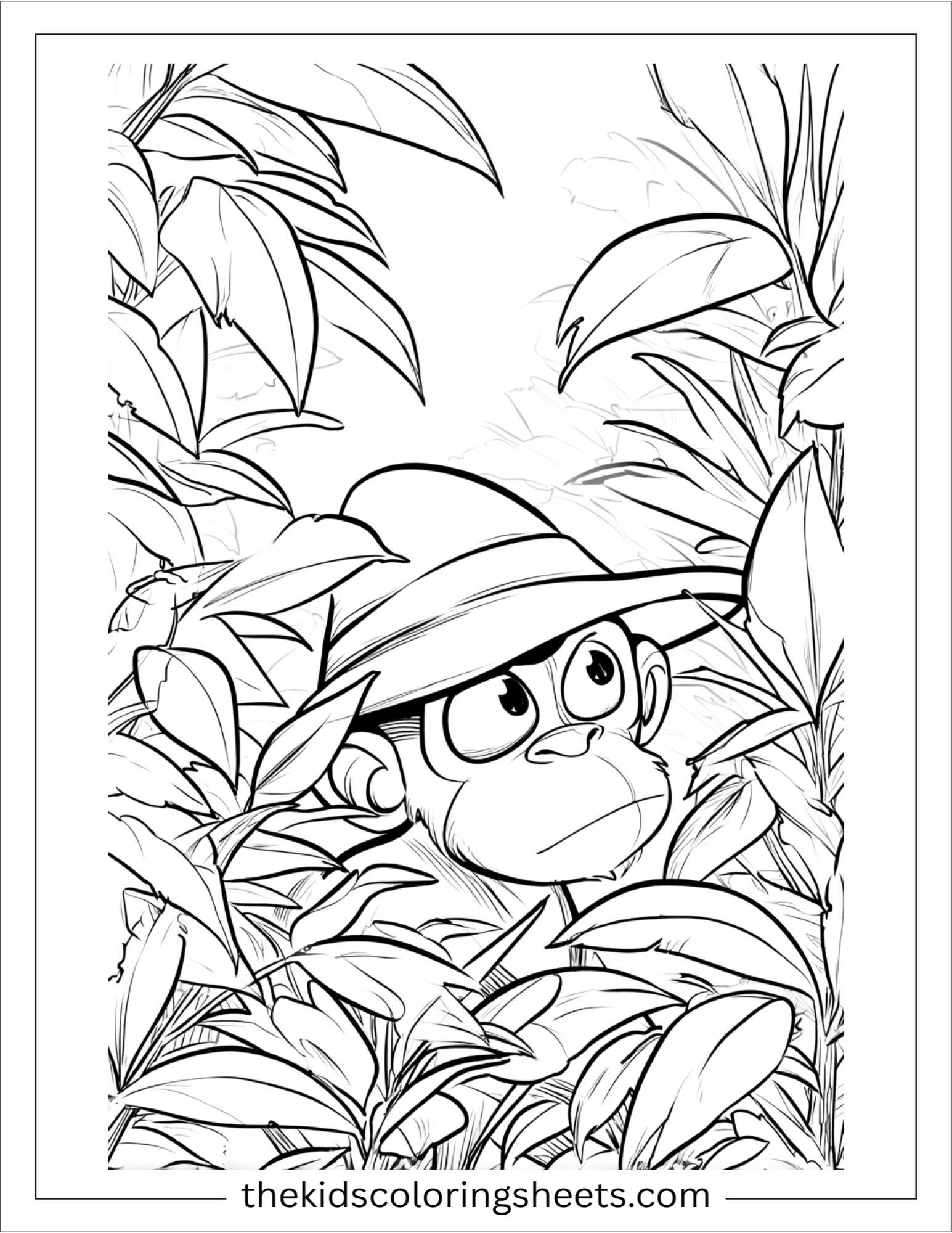 The Monkey sneaking quietly