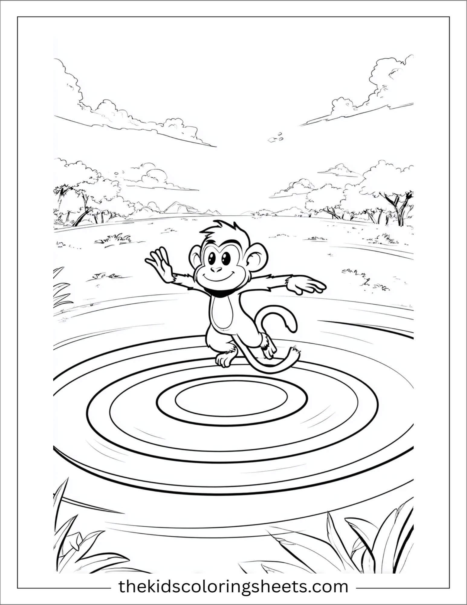 The Monkey spinning around