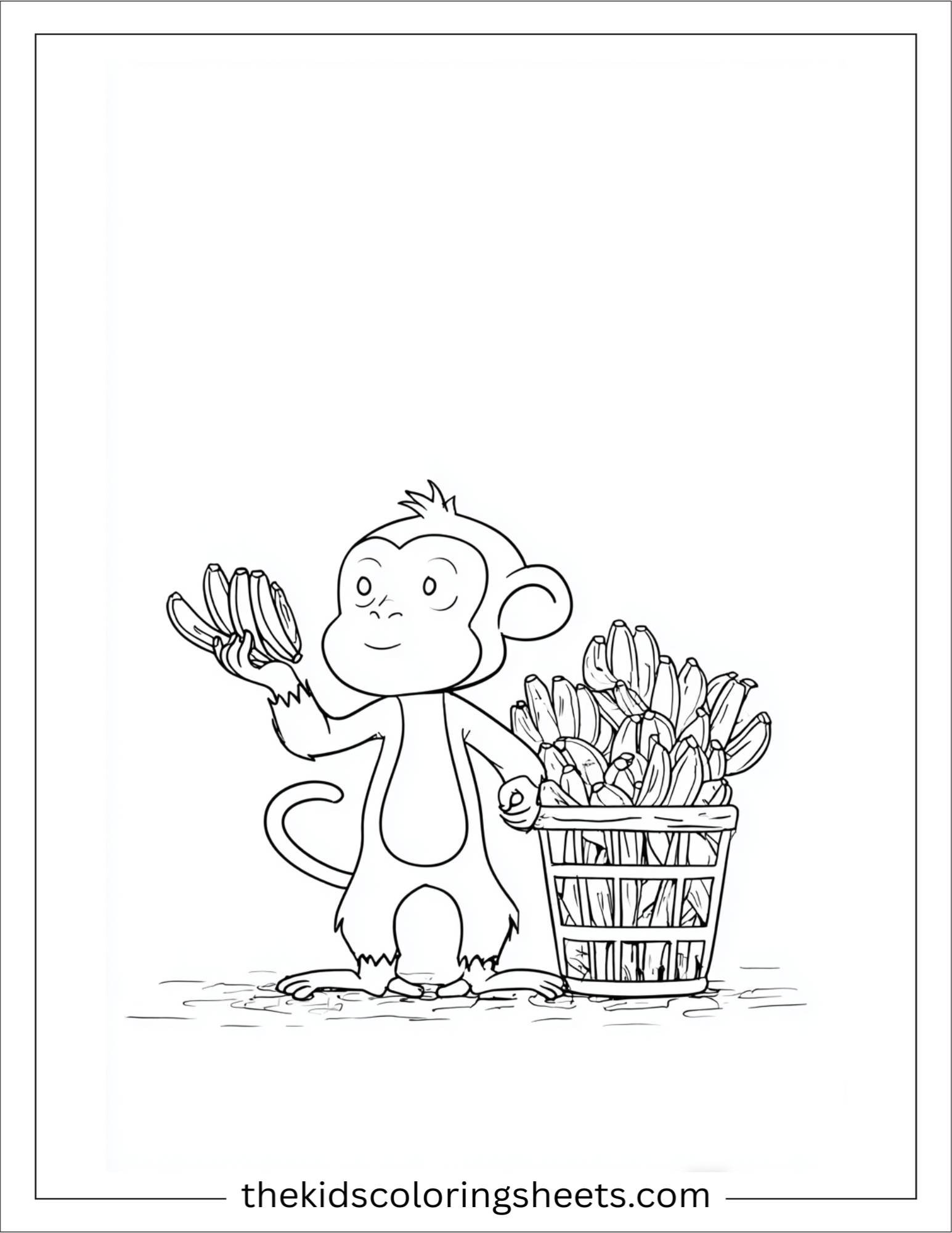 The Monkey stealing a banana