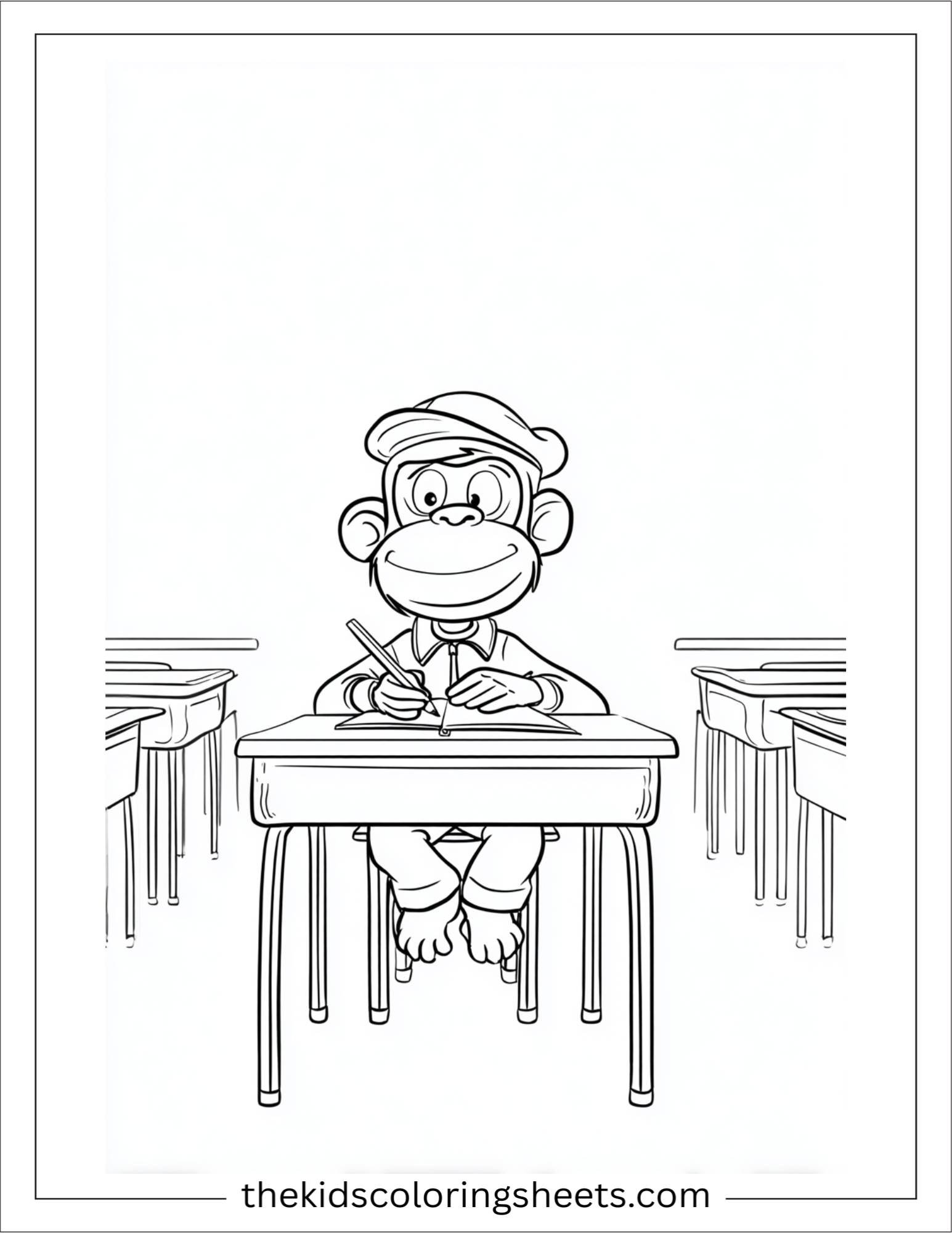 The Monkey wearing a hat