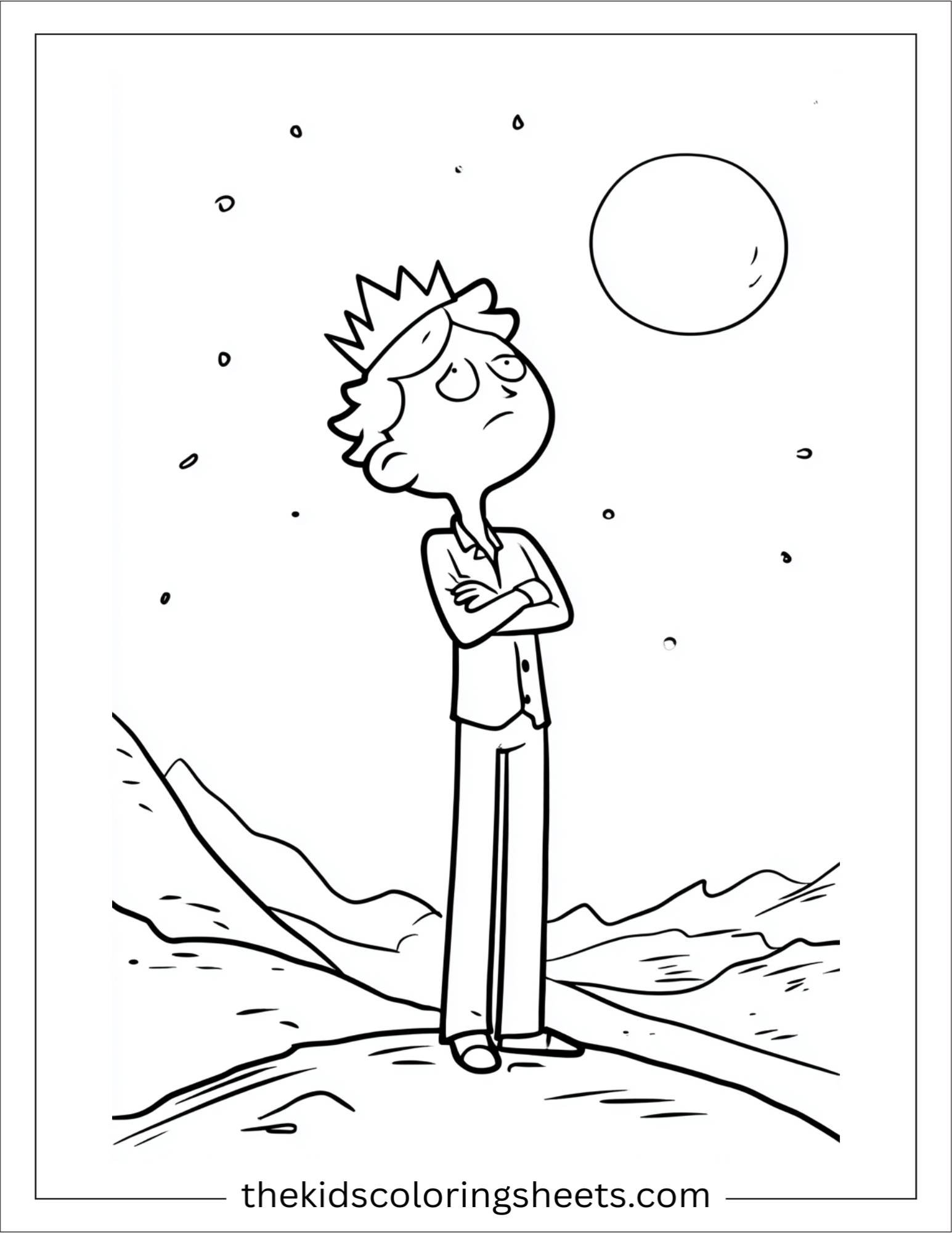 The Prince confused under moonlight