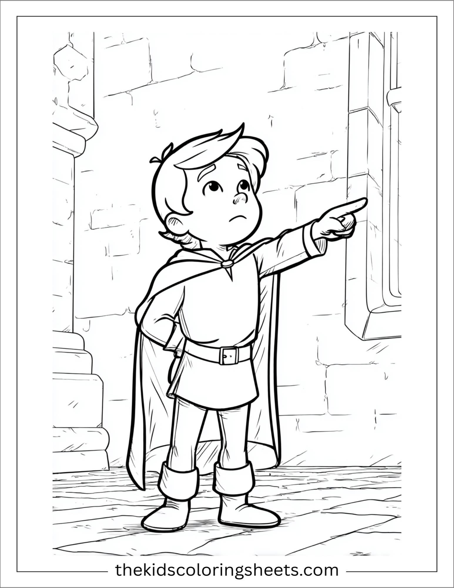 The Prince curious pointing forward