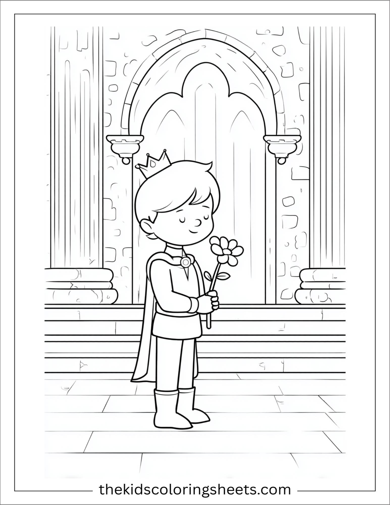 The Prince painting with a flower