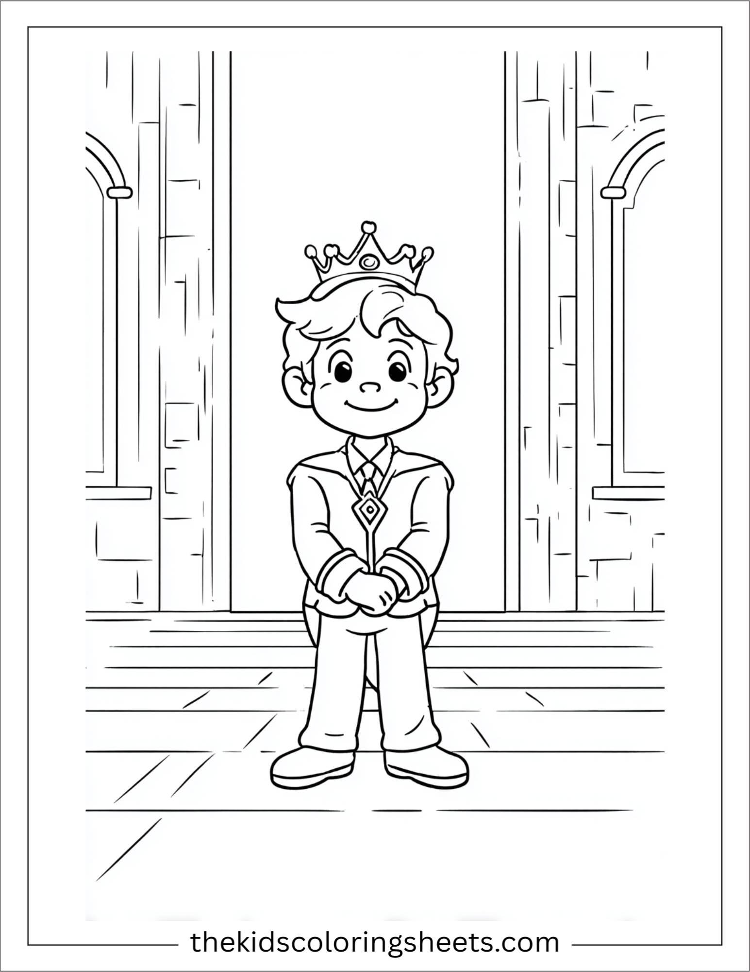 The Prince smiling with a crown