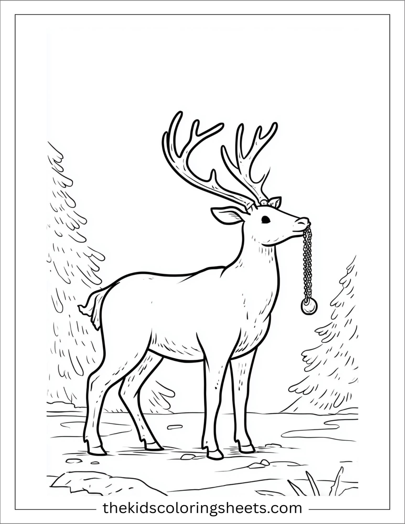 The Reindeer balancing ornament on antler