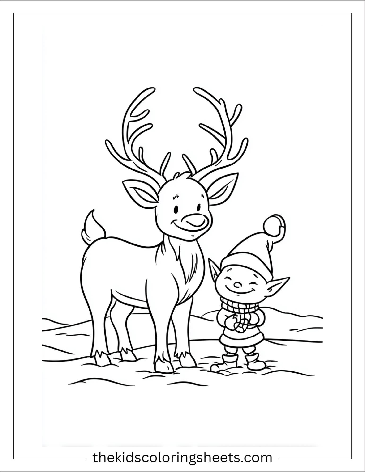 The Reindeer giggling with elf