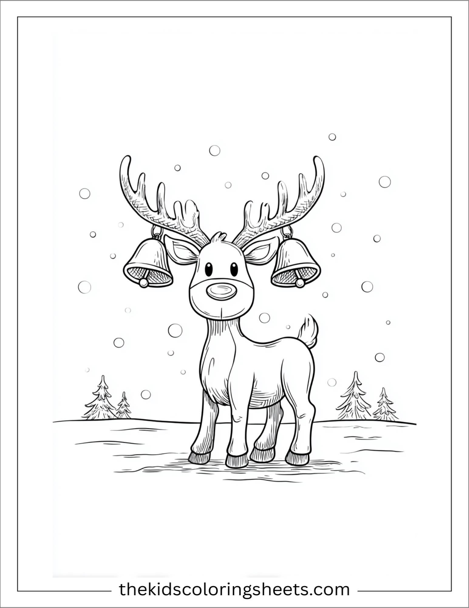 The Reindeer posing with Christmas bells