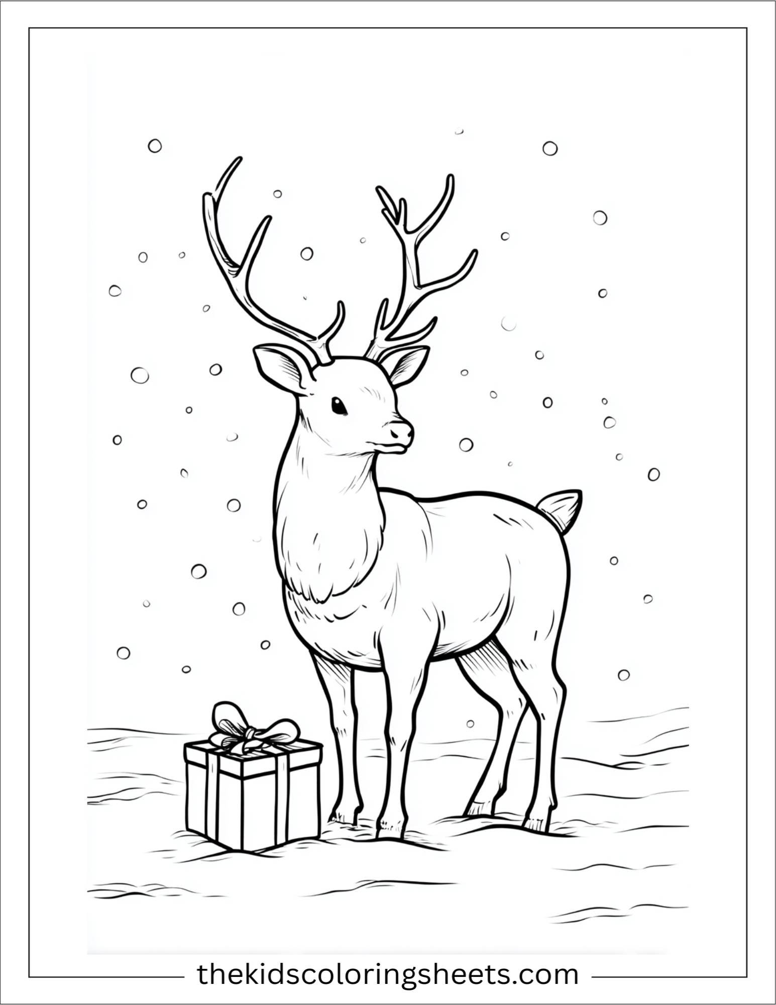 The Reindeer posing with gift box