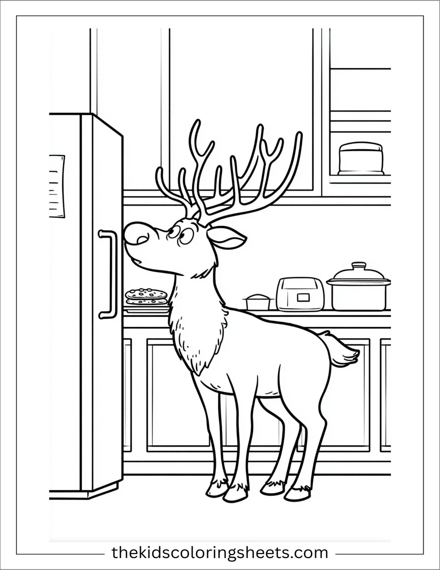 The Reindeer sniffing a cookie