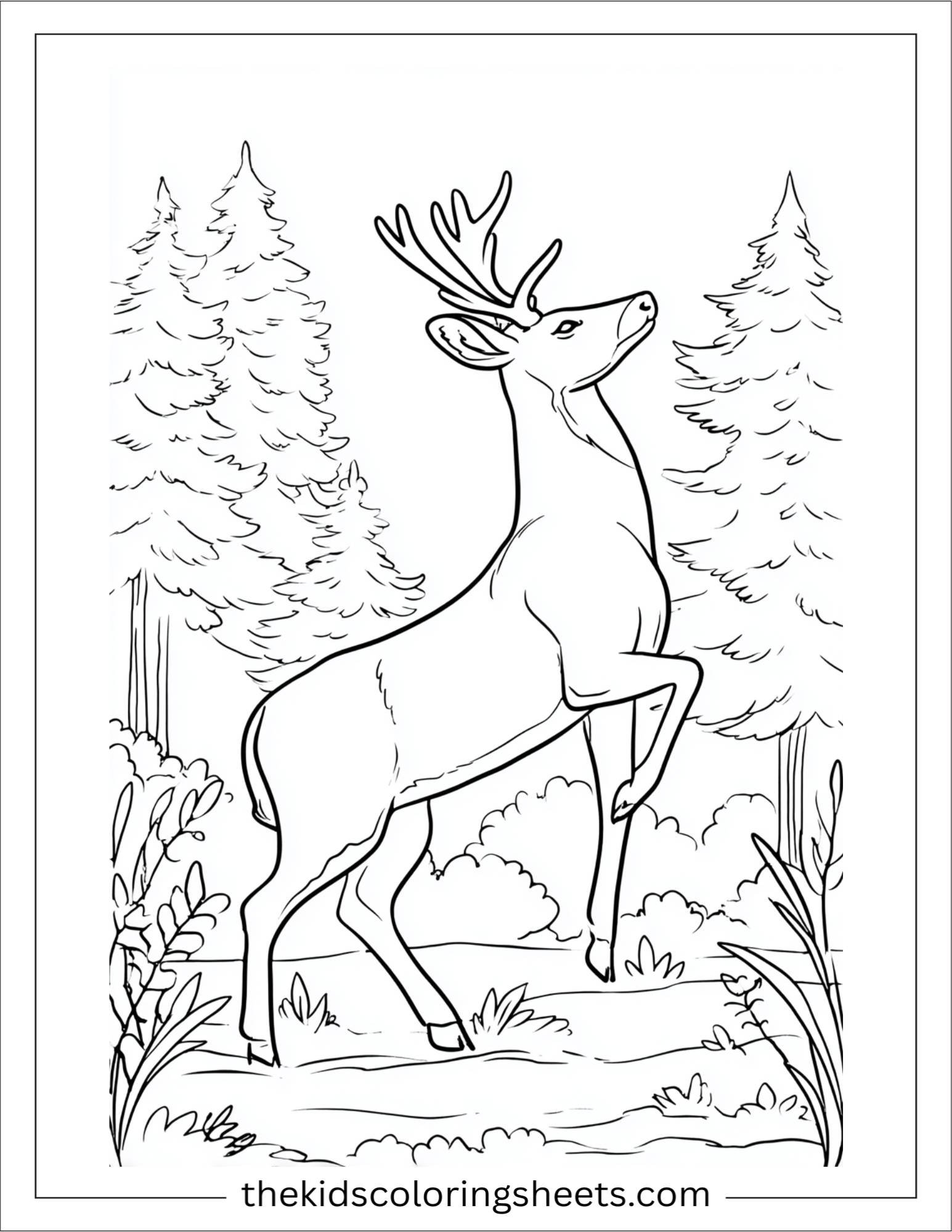 The Reindeer standing on hind legs