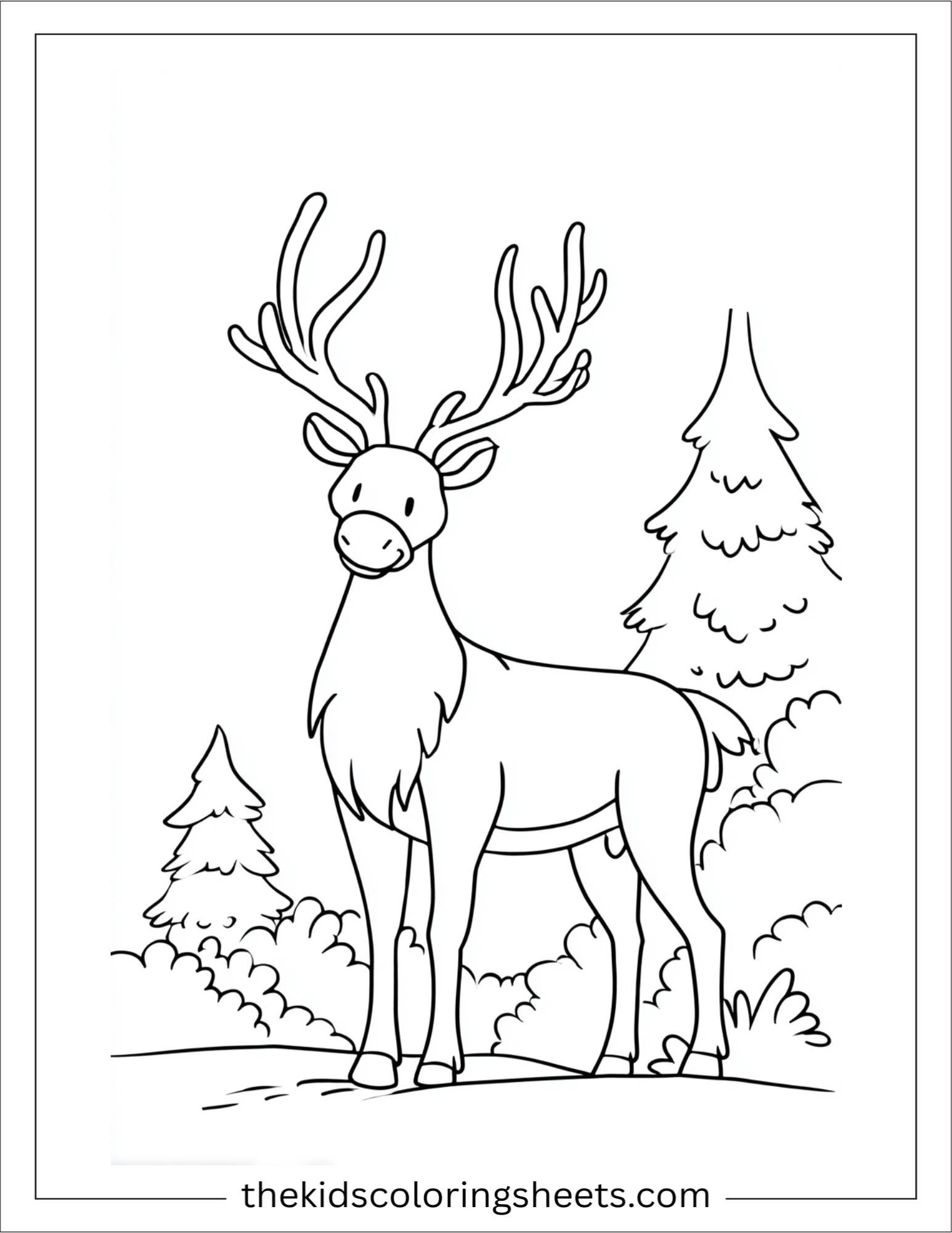 The Reindeer waving with antlers