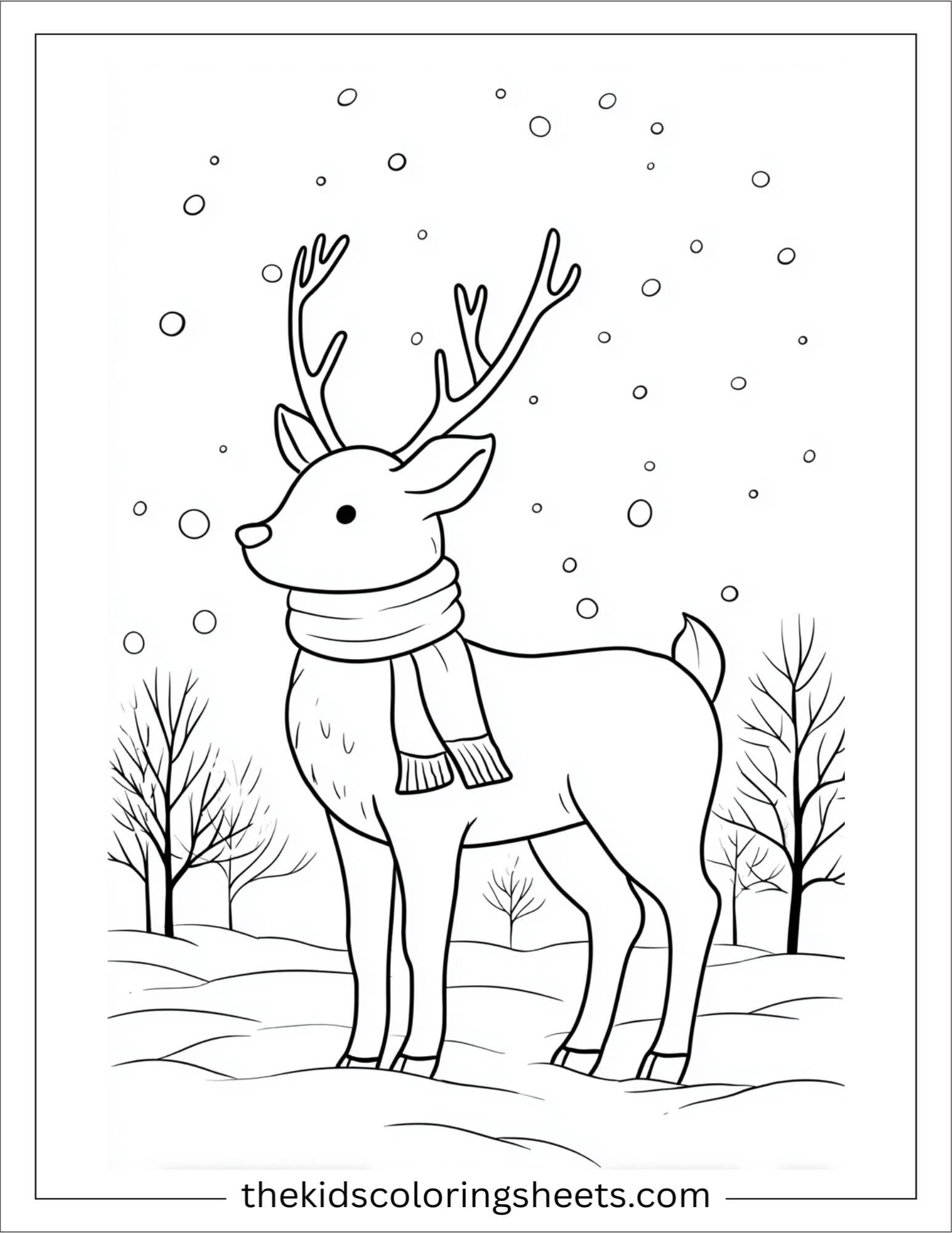 The Reindeer wearing a scarf