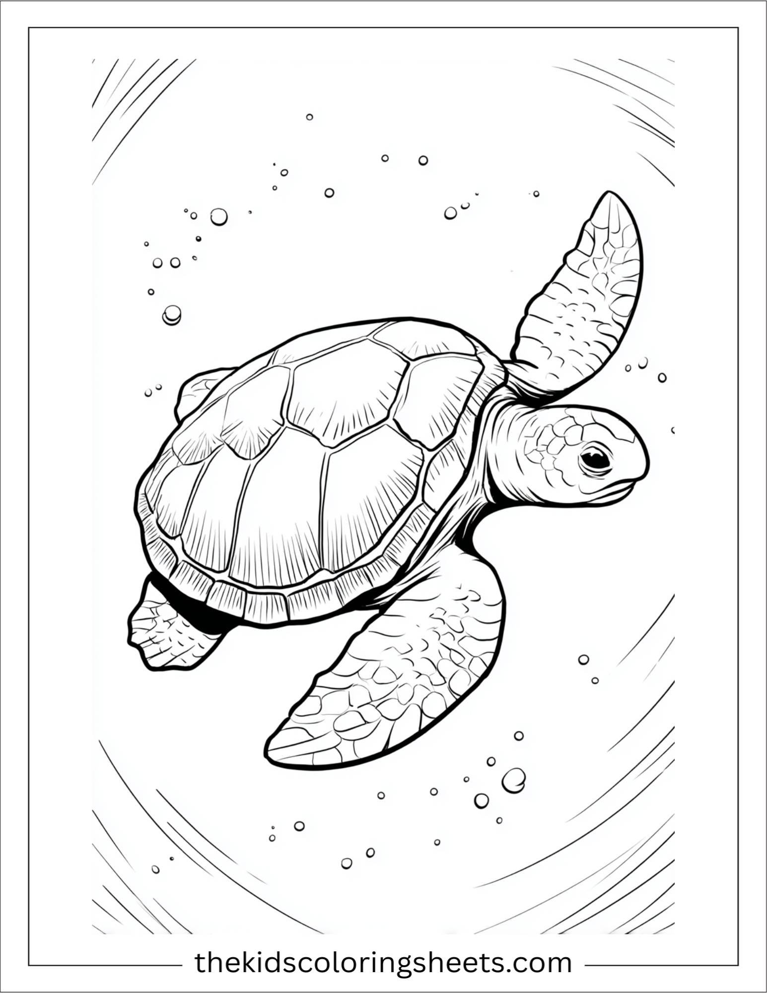 The Sea Turtle twirling underwater