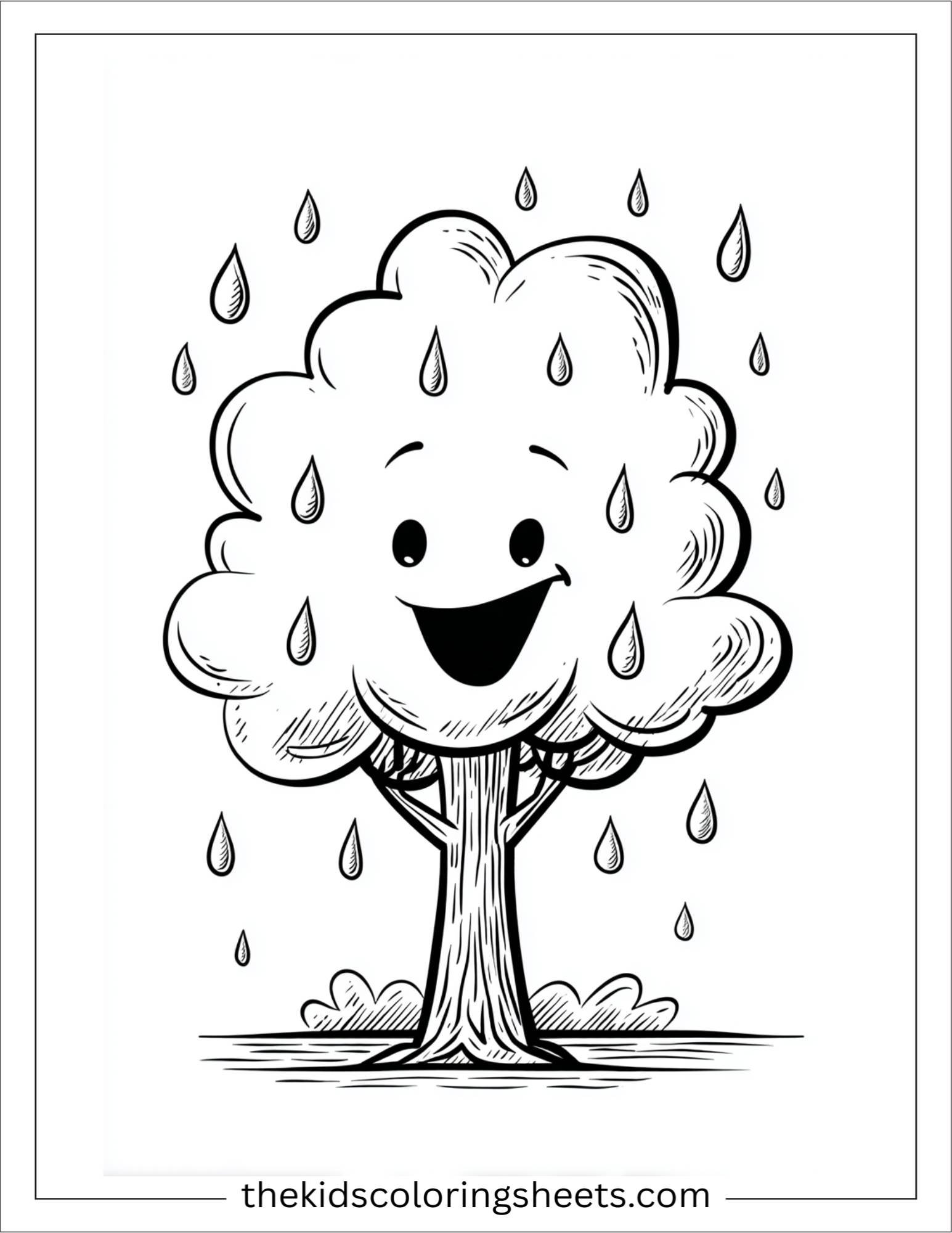 The Tall Tree catching raindrops