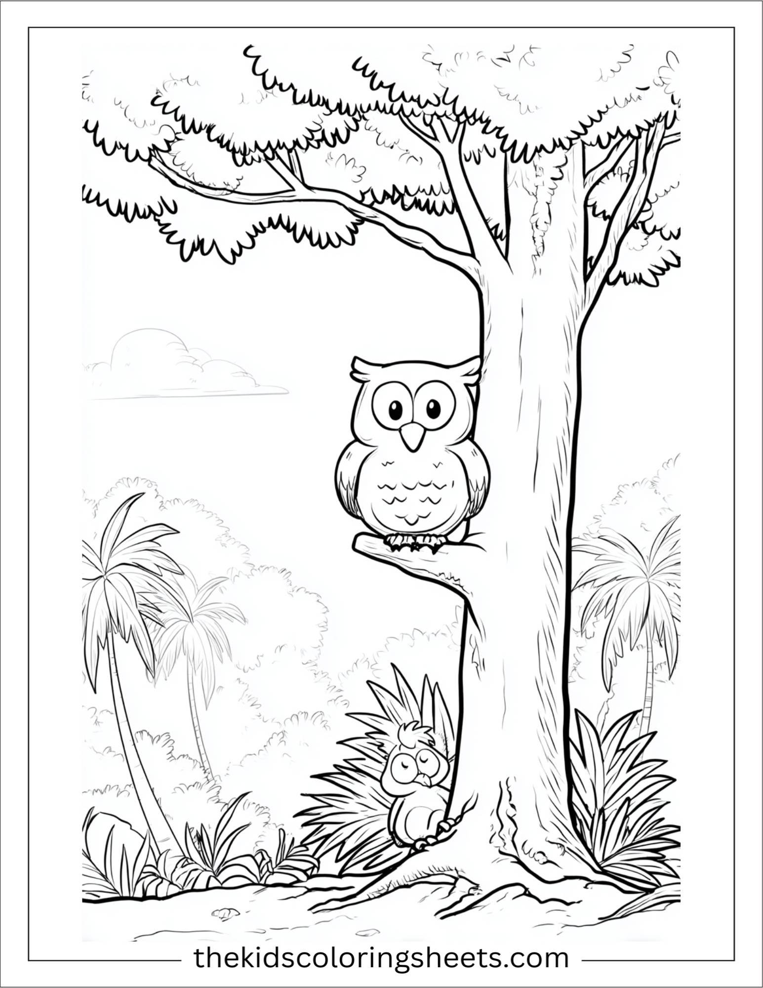 The Tall Tree hosting owl in branch