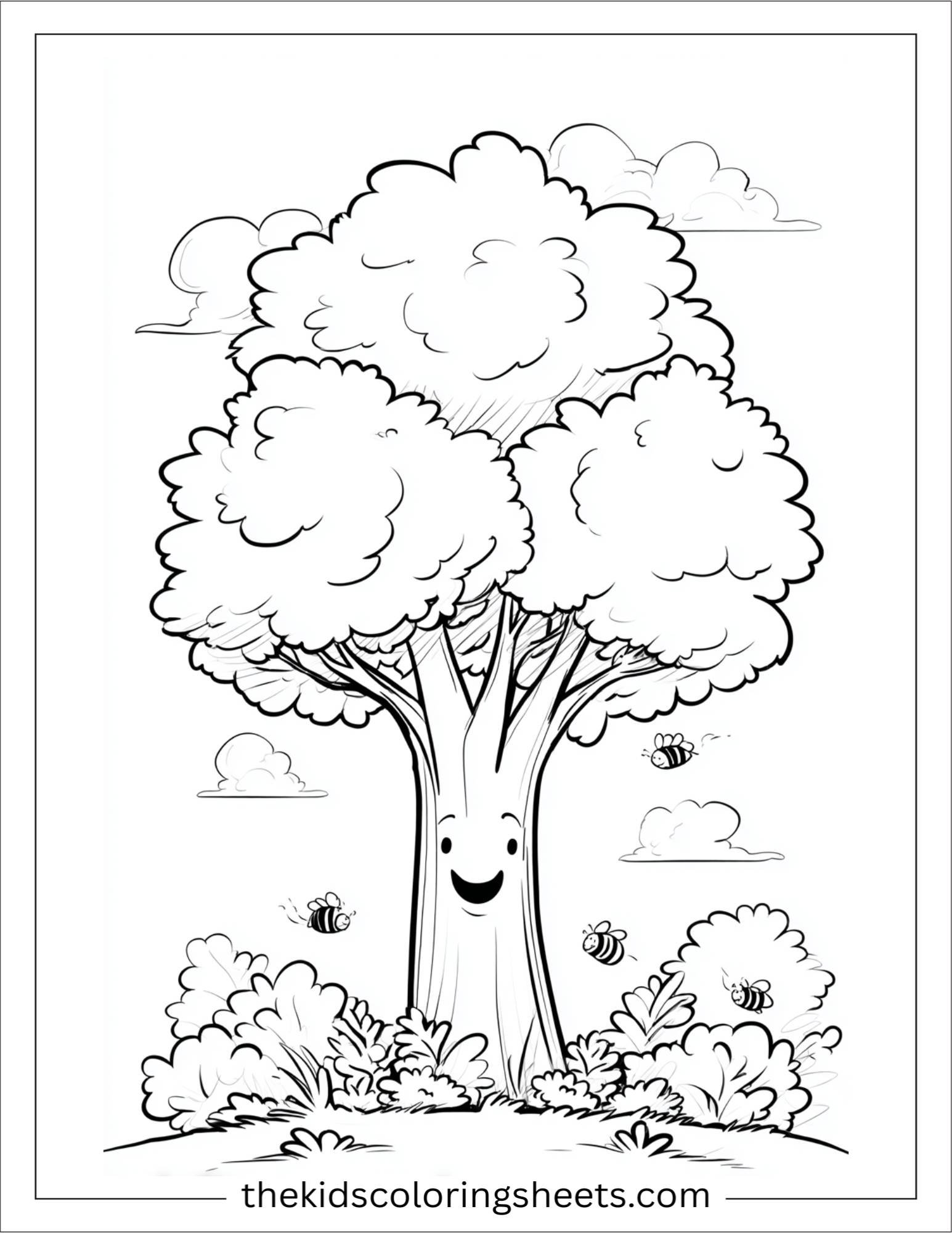 The Tall Tree laughing with bees