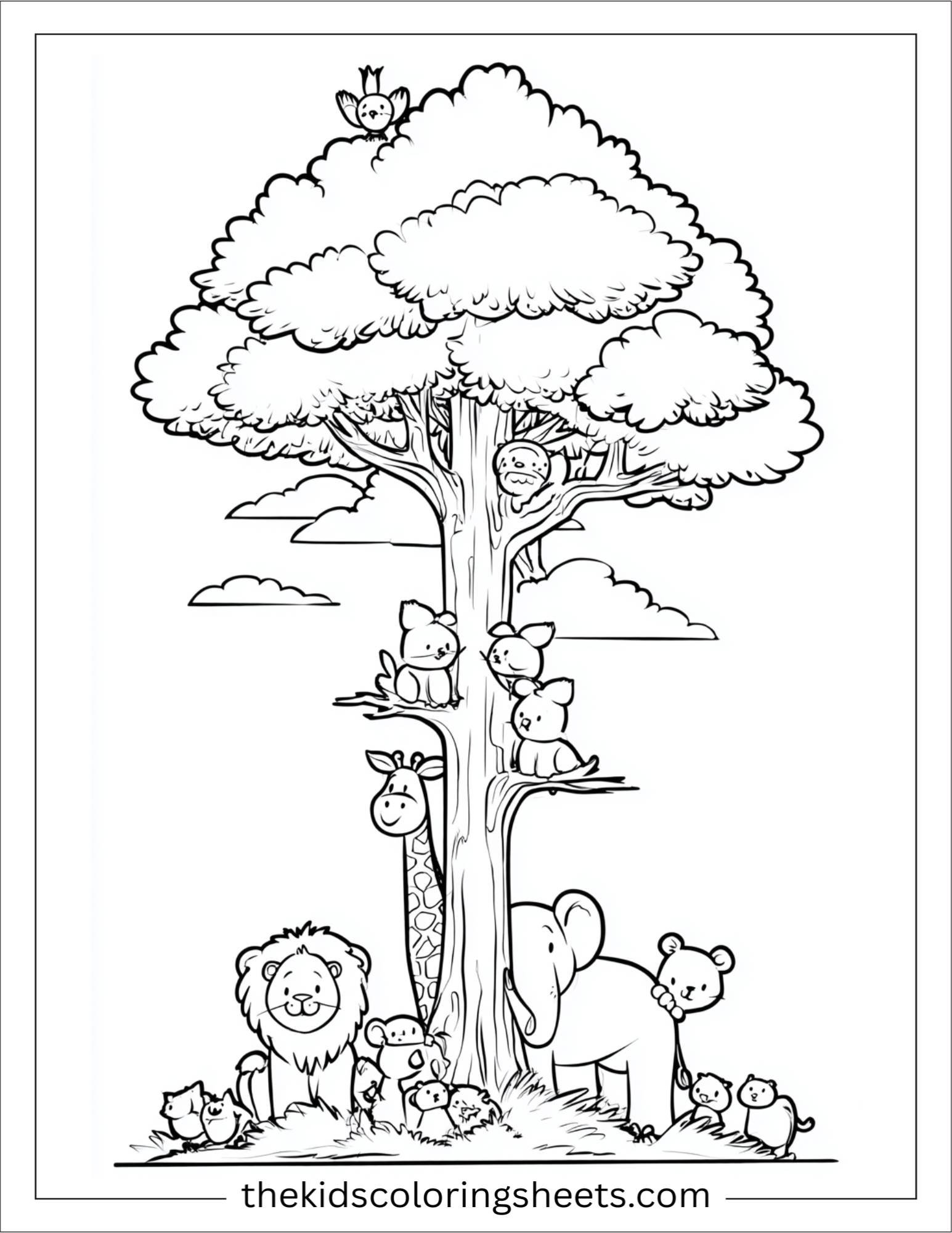 The Tall Tree resting with animals