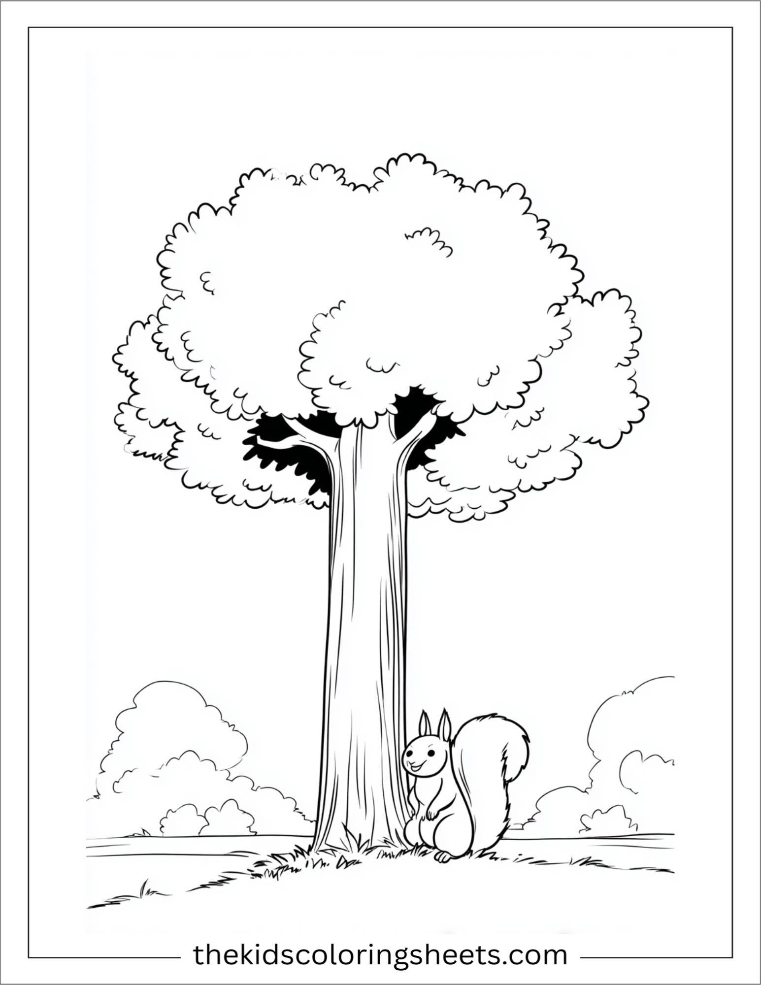 The Tall Tree sheltering a squirrel