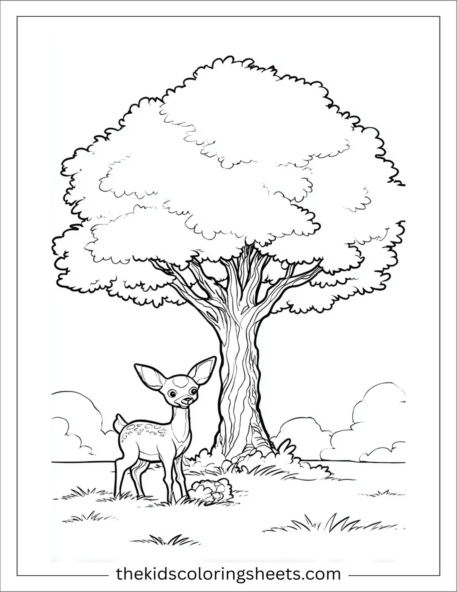 The Tall Tree sheltering deer