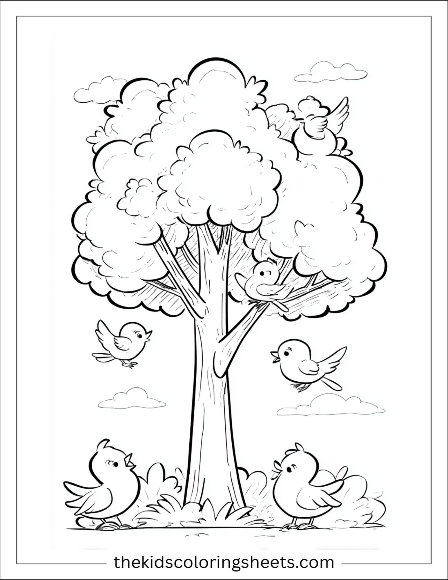 The Tall Tree singing with birds