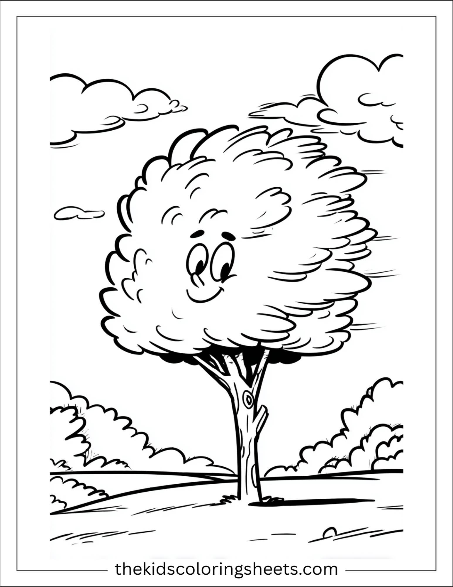 The Tall Tree swaying with breeze