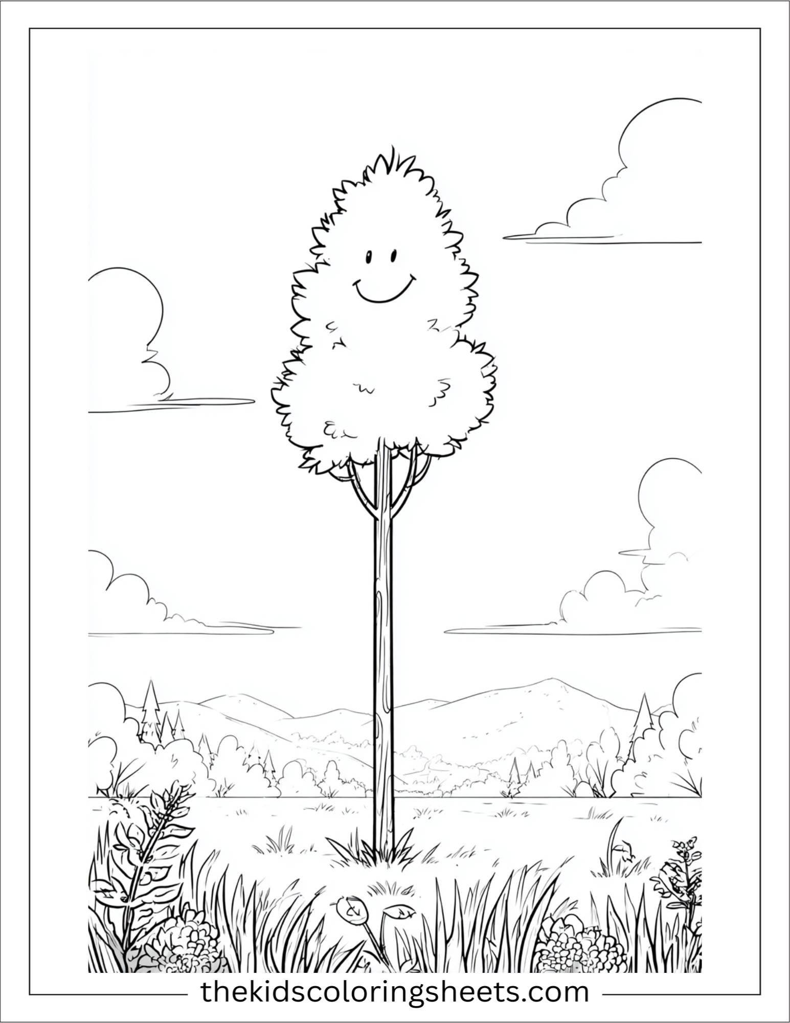 The Tall Tree tickling grass below