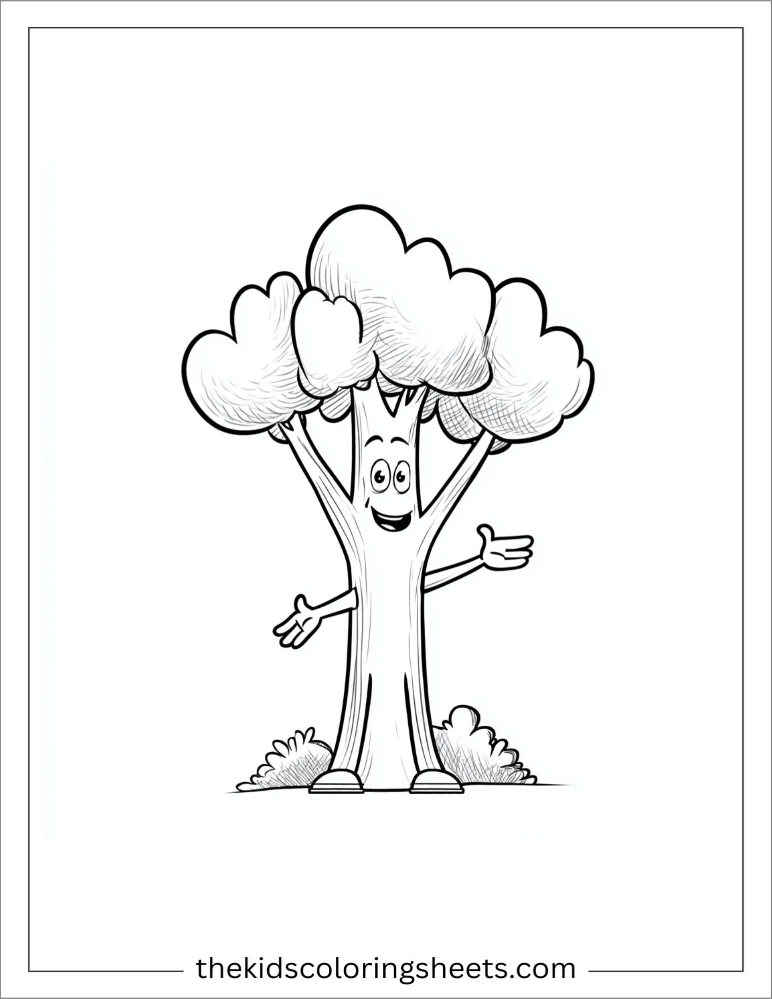 The Tall Tree waving with branches