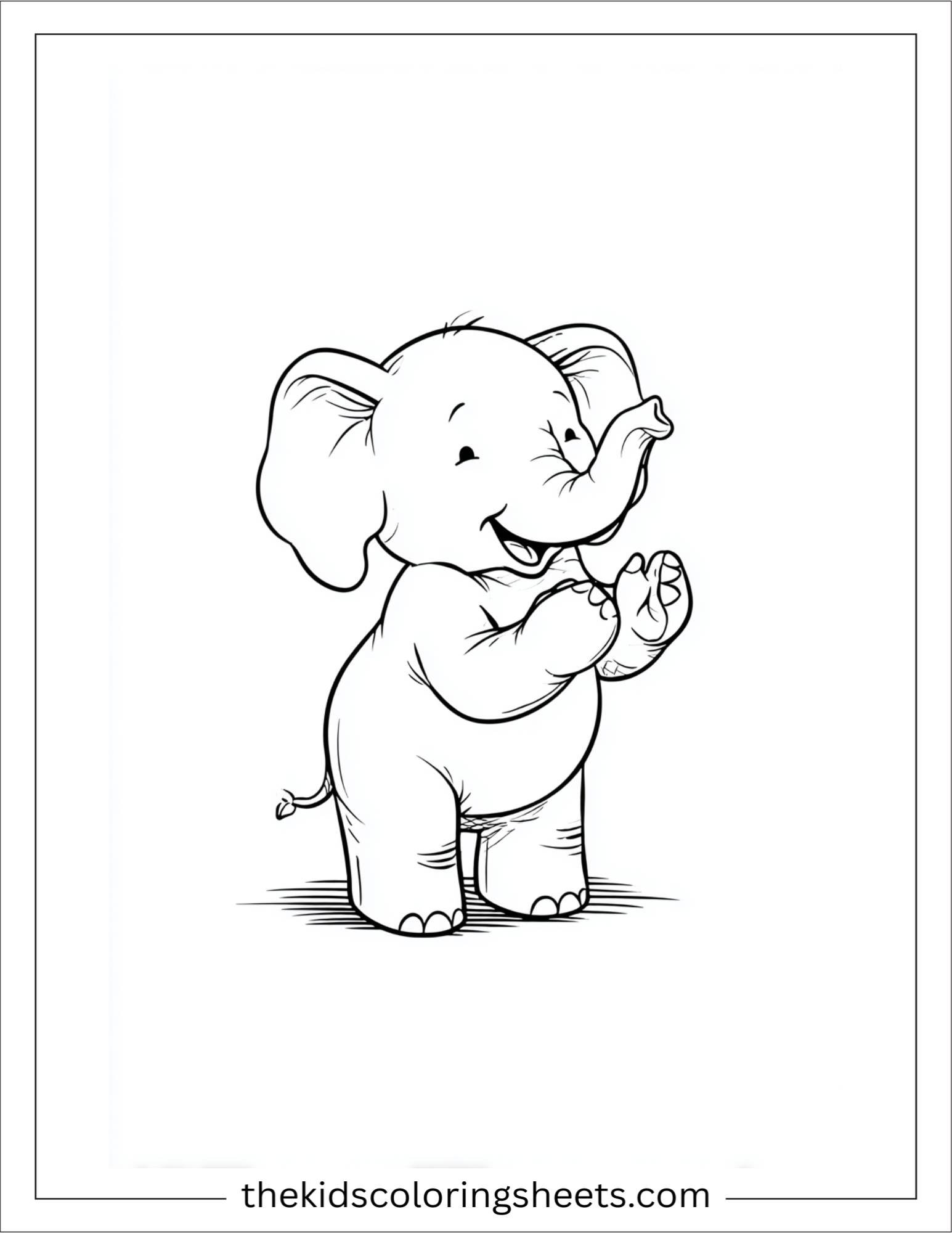 Winner elephant clapping for friends
