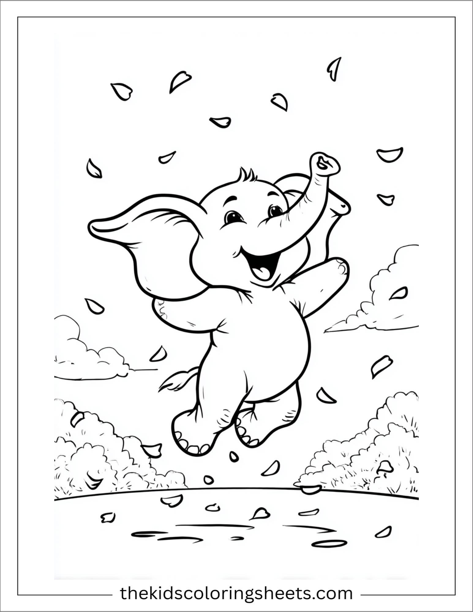 Winner elephant dancing with joy