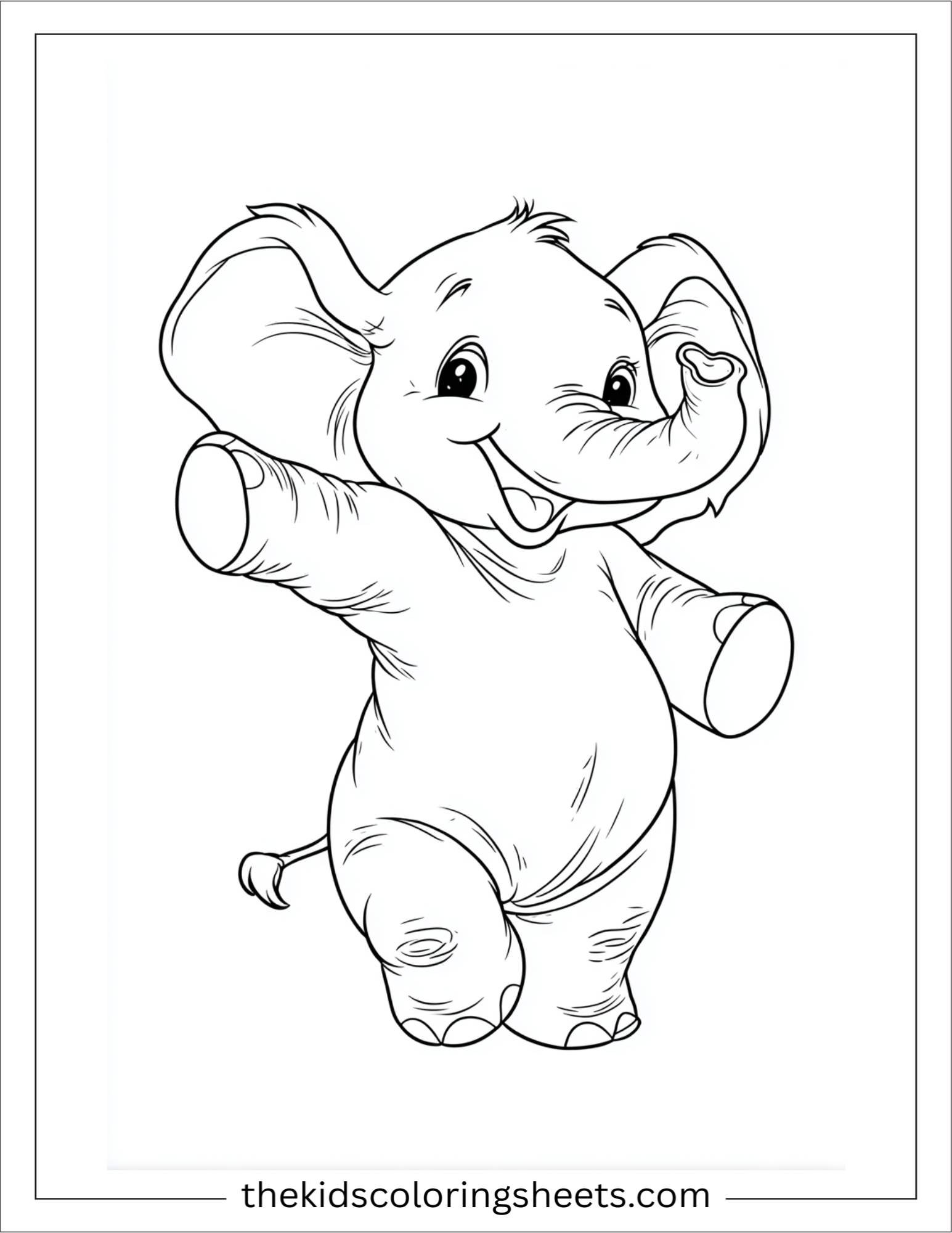 Winner elephant doing a happy twirl