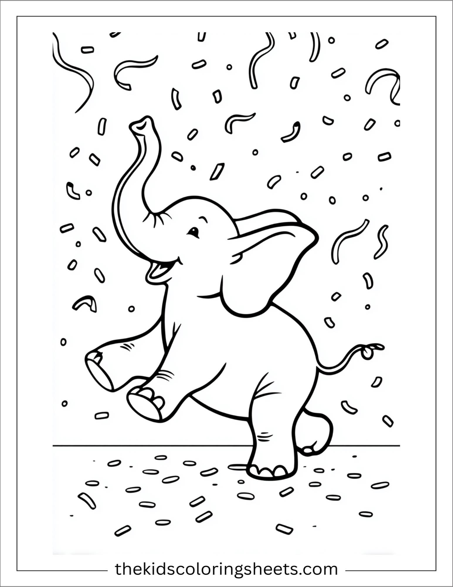 Winner elephant jumping in celebration