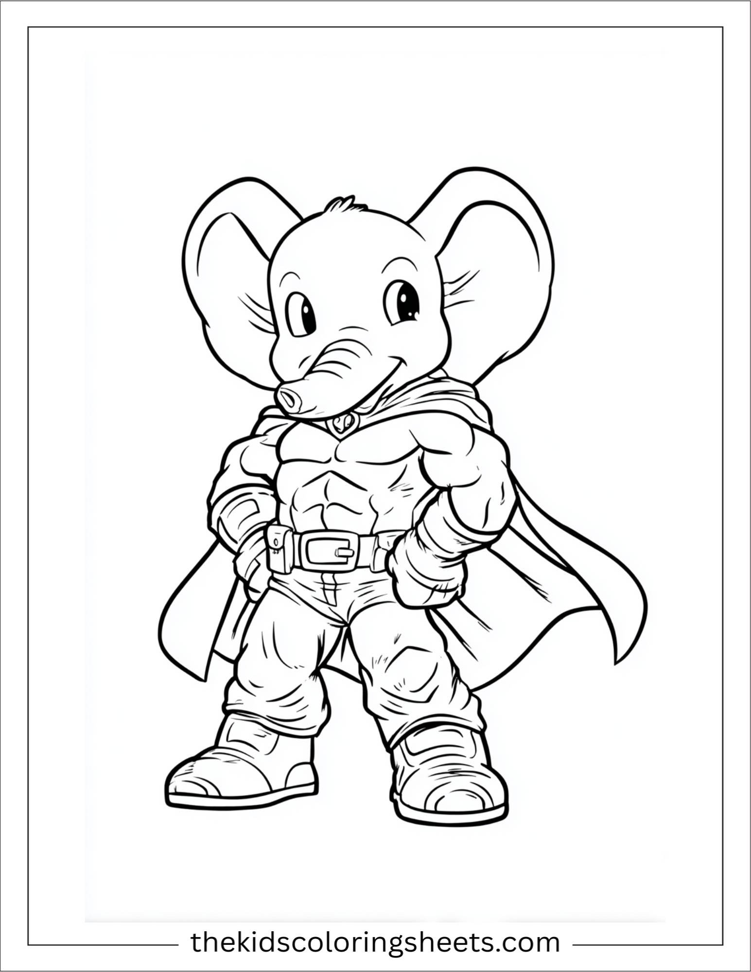 Winner elephant posing like a hero