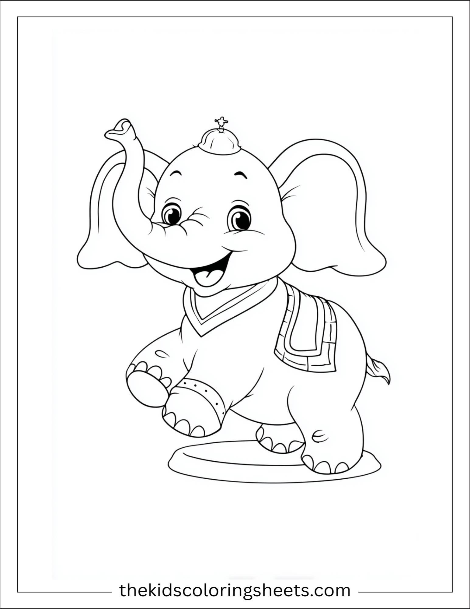 Winner elephant racing with joy