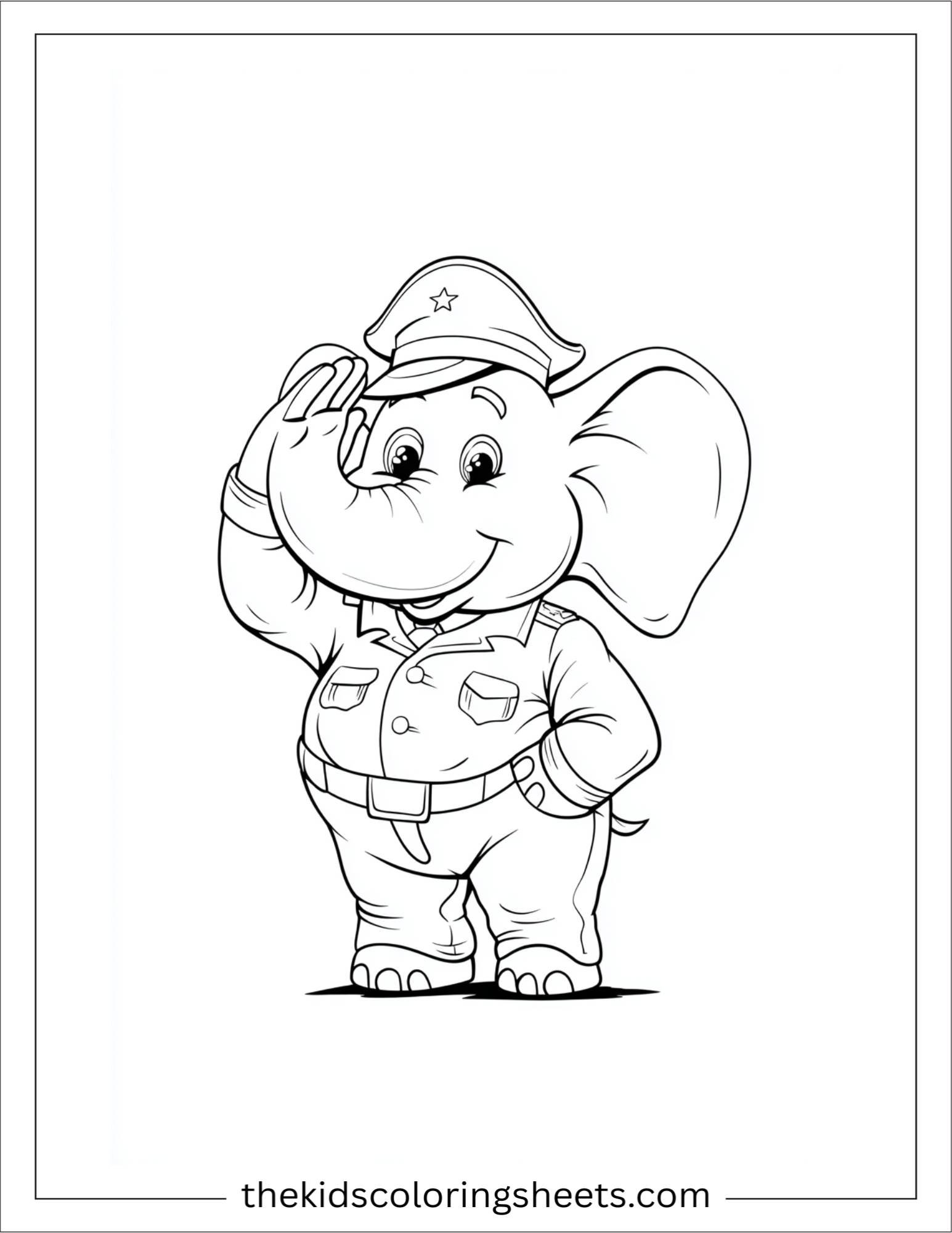 Winner elephant saluting with pride