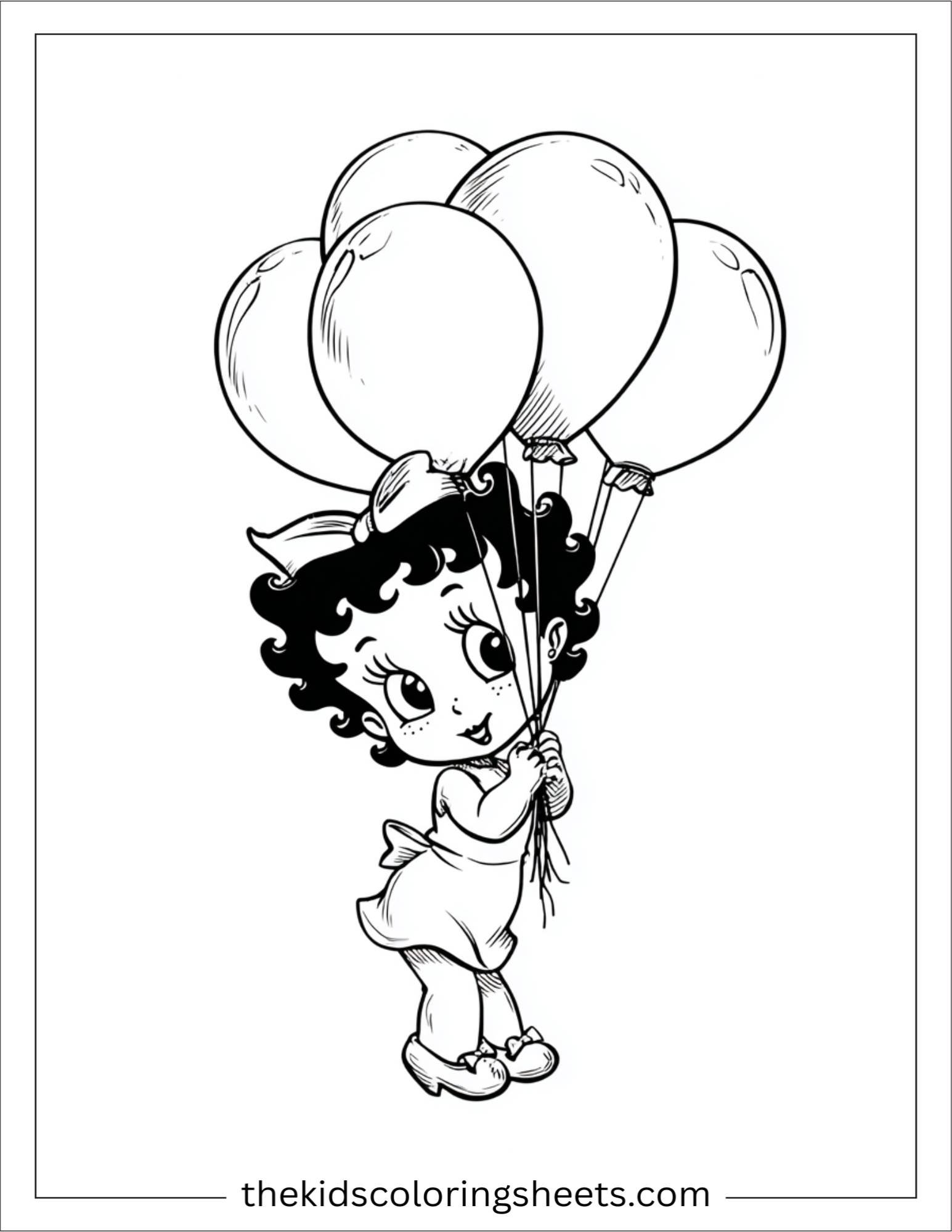 betty boop holding balloons