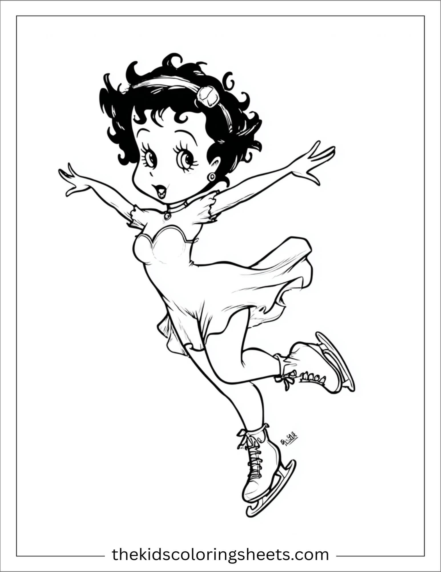 betty boop ice skating