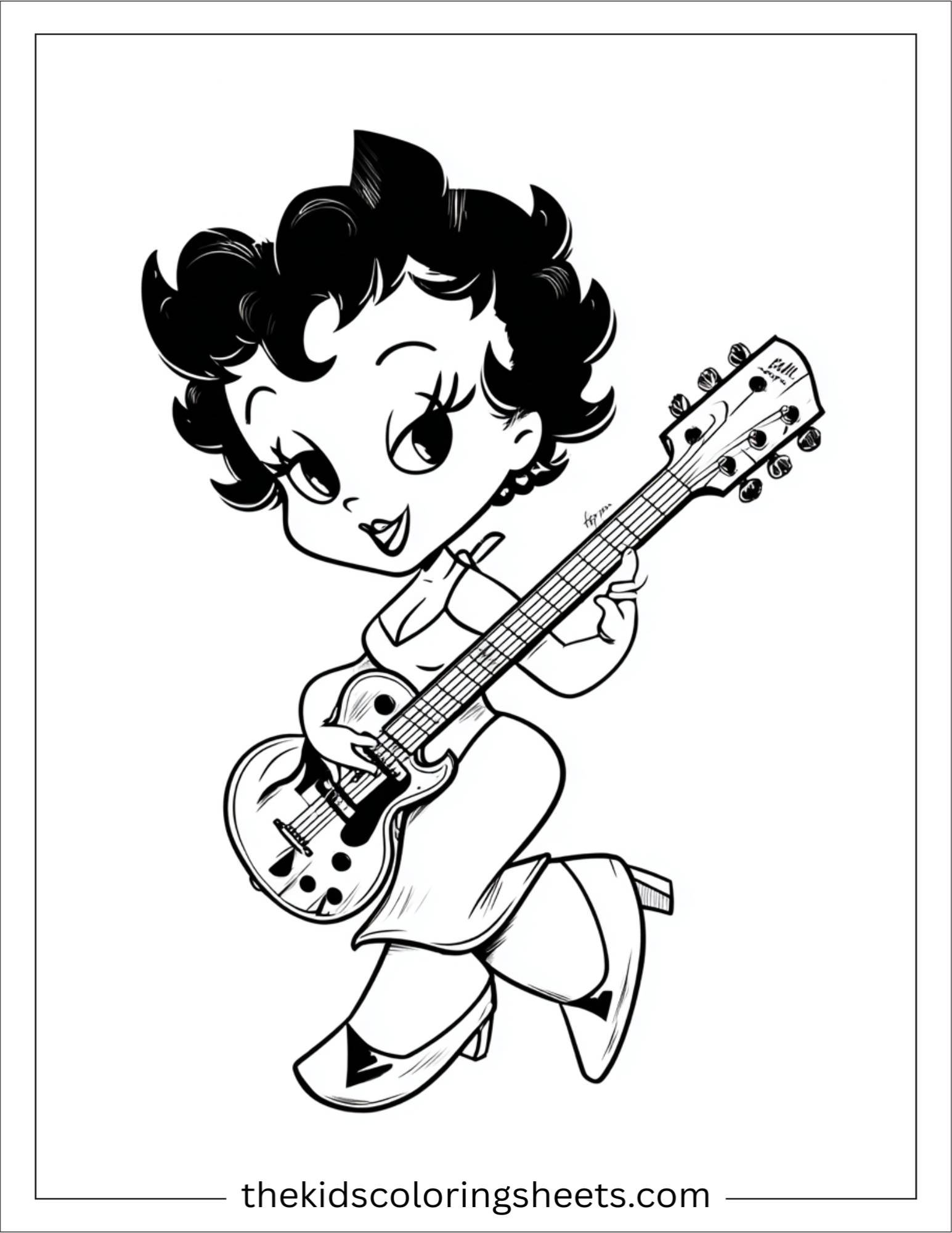 betty boop playing guitar