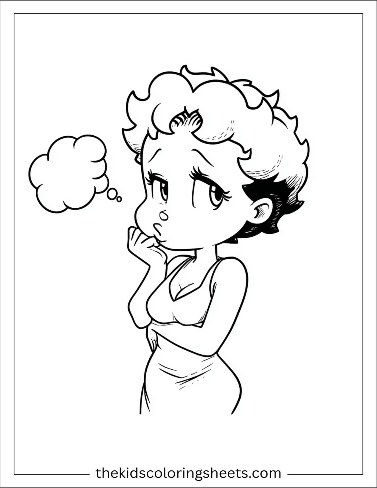 betty boop thinking